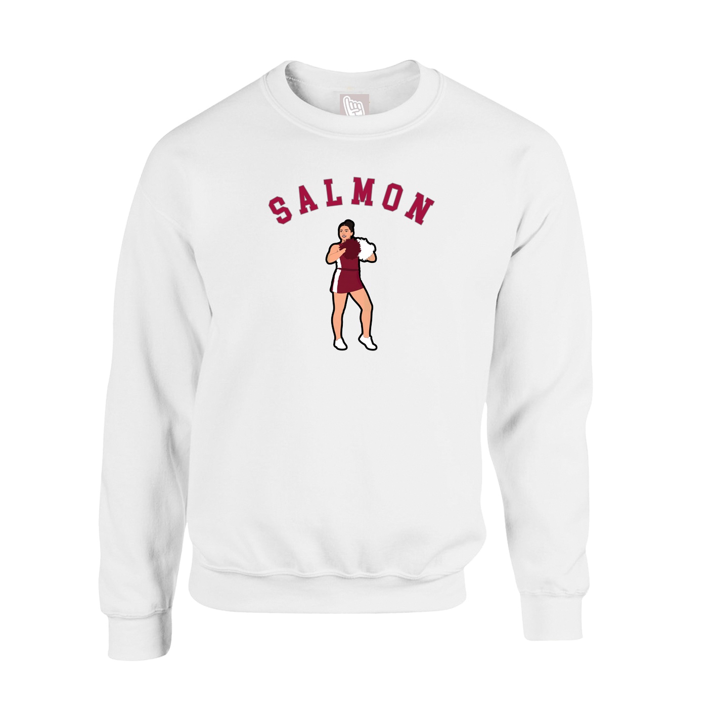 Fleece Crew — Shirsey Arch in White