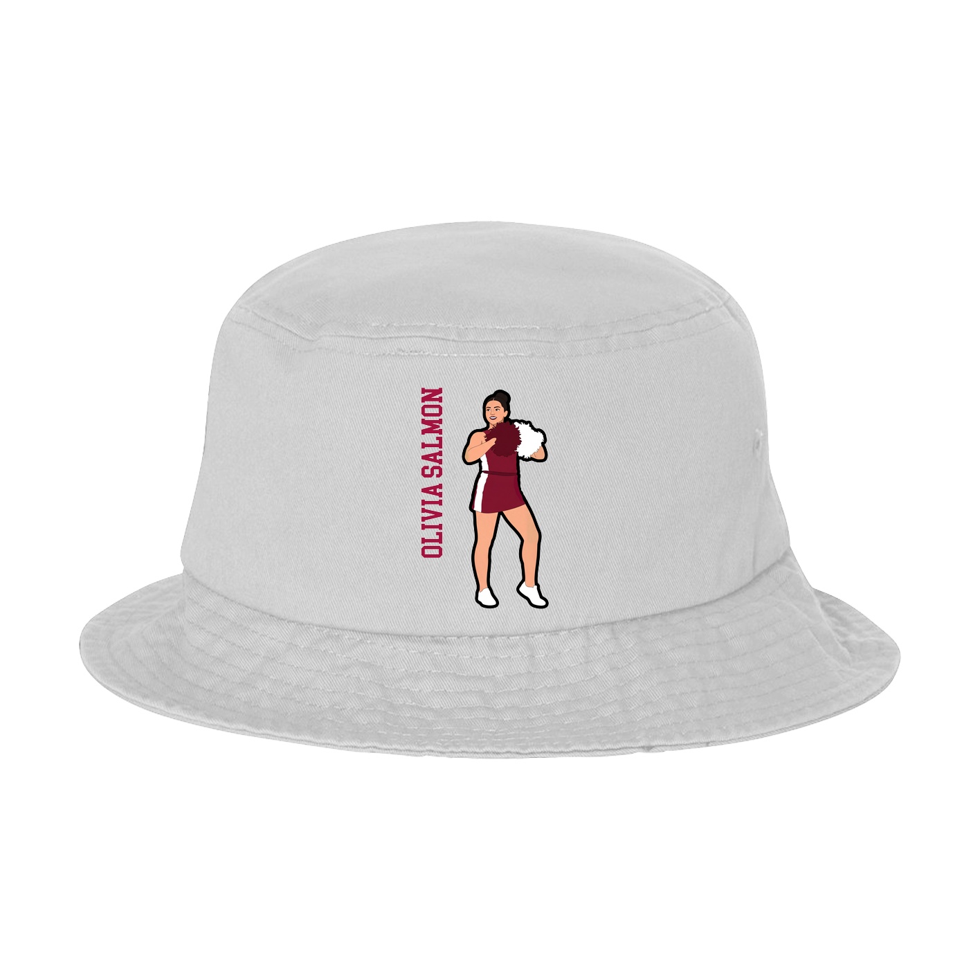 Bucket Cap — Name Vertical in White