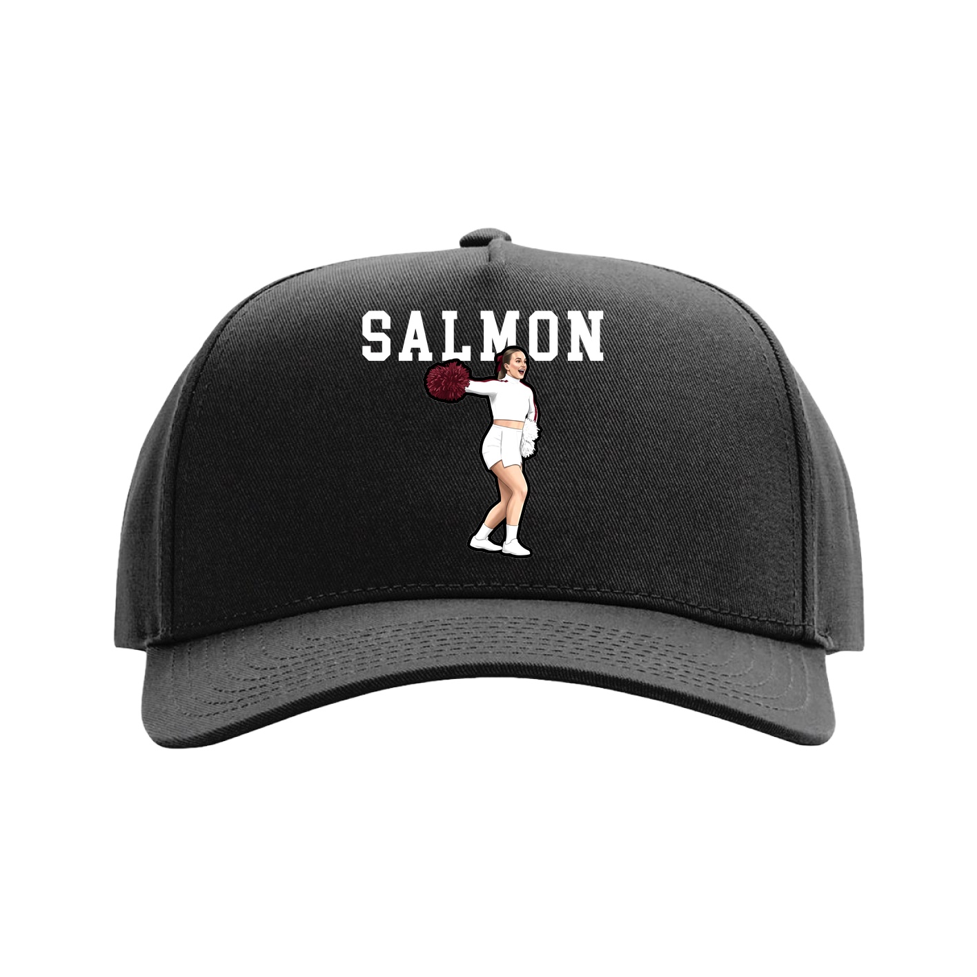 Full Fabric Five-Panel Champ Cap — Shirsey in Black