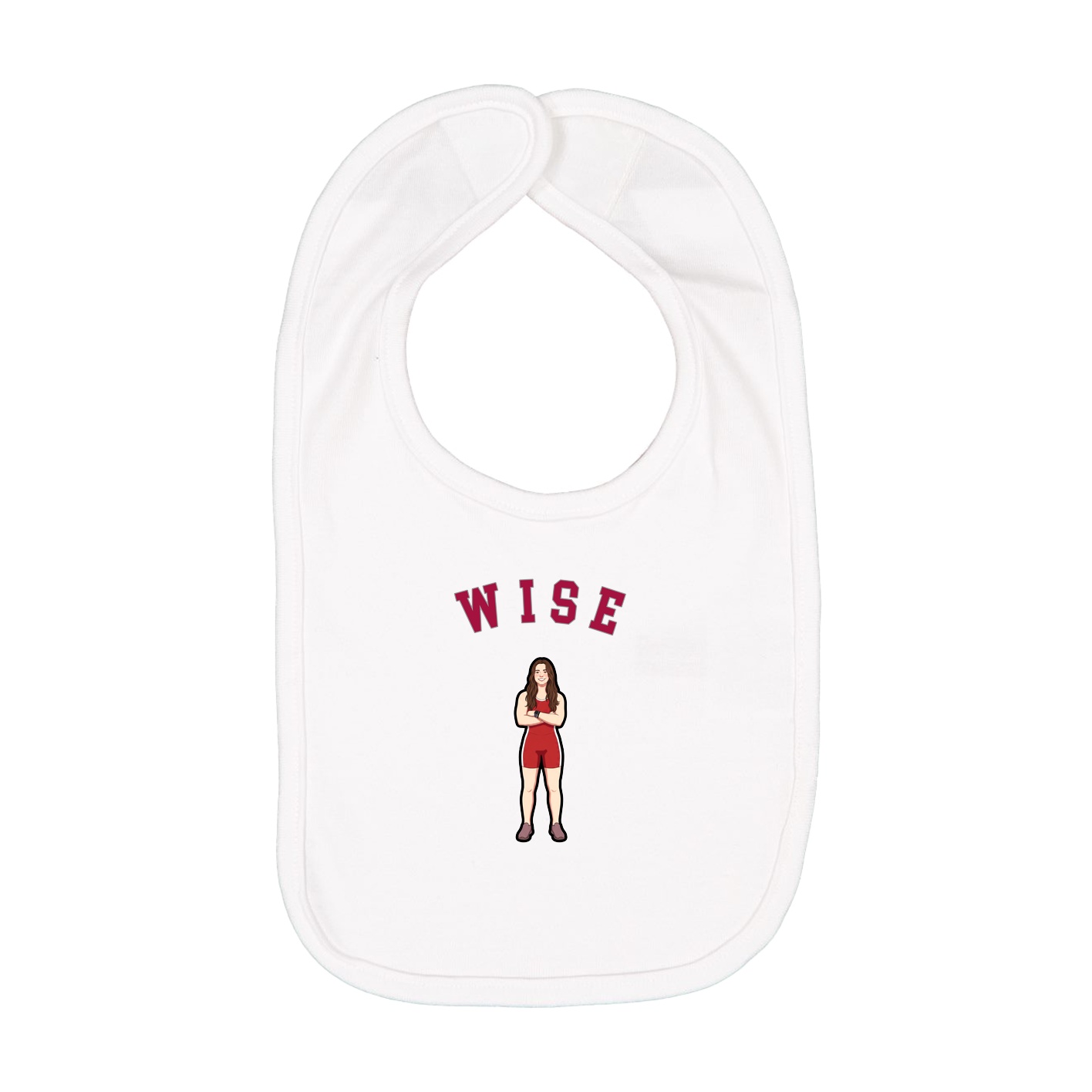 Infant Bib — Shirsey Arch in White