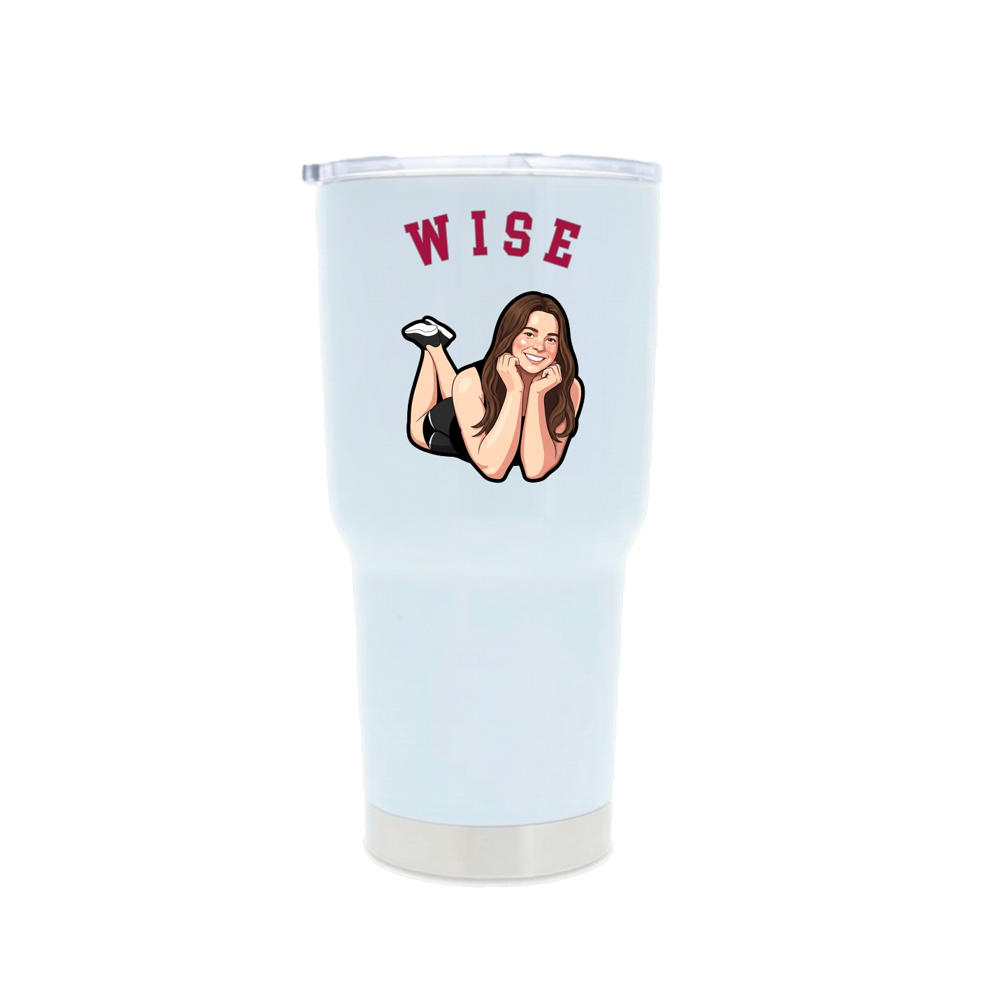 30oz Stainless Steel Tumbler — Shirsey Arch in White