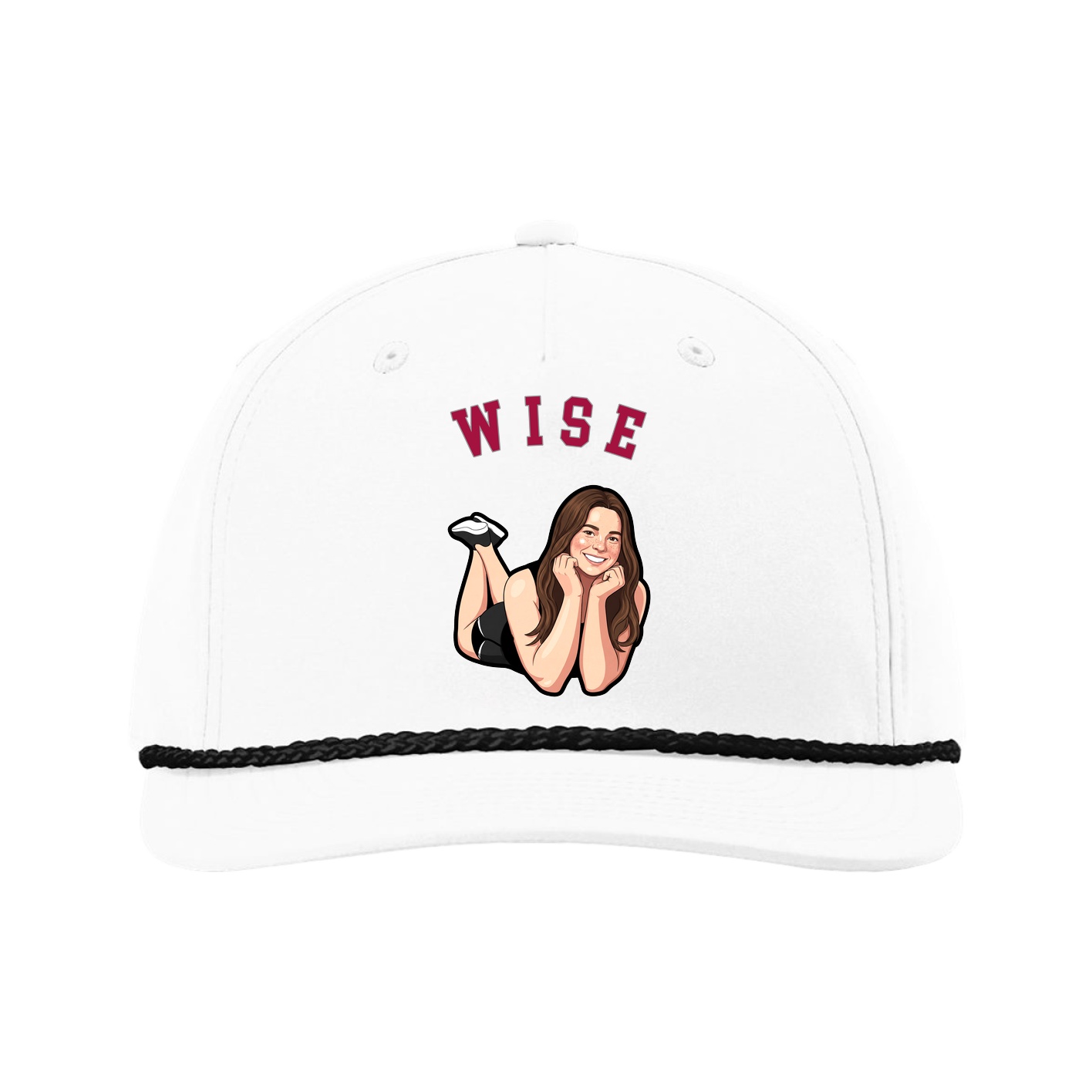 Five-Panel Classic Rope Cap — Shirsey Arch in White