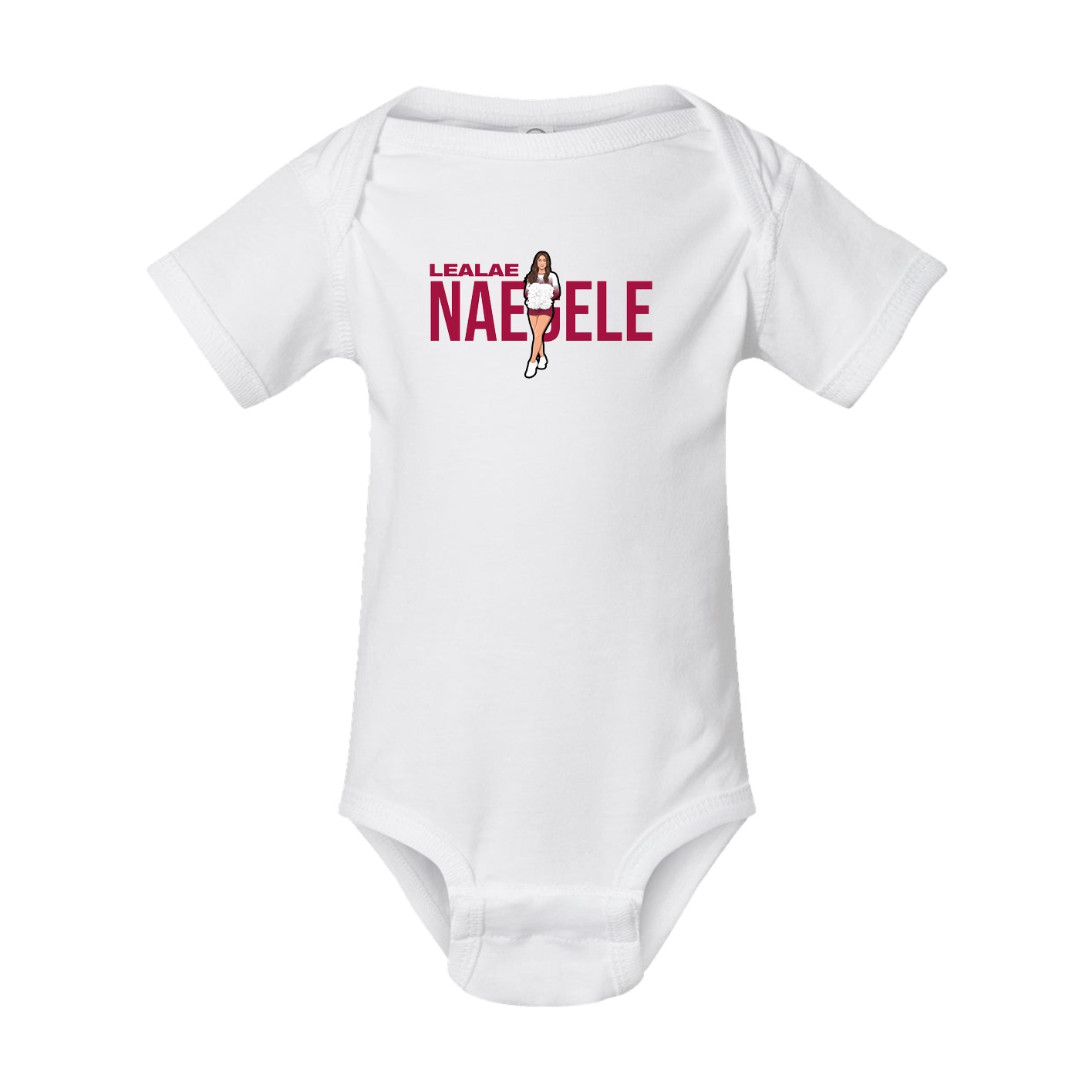 Baby Onesie — Player Name in White