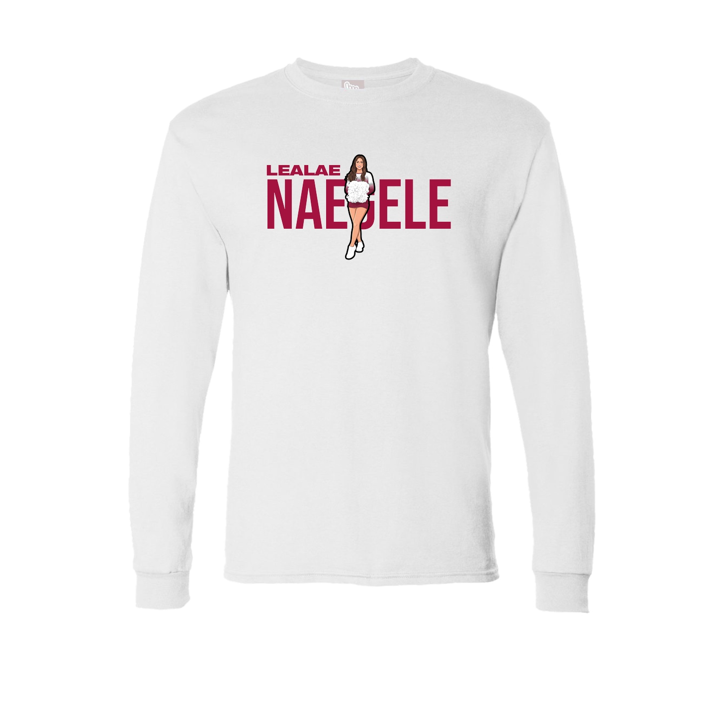 Long Sleeve Tee — Player Name in White