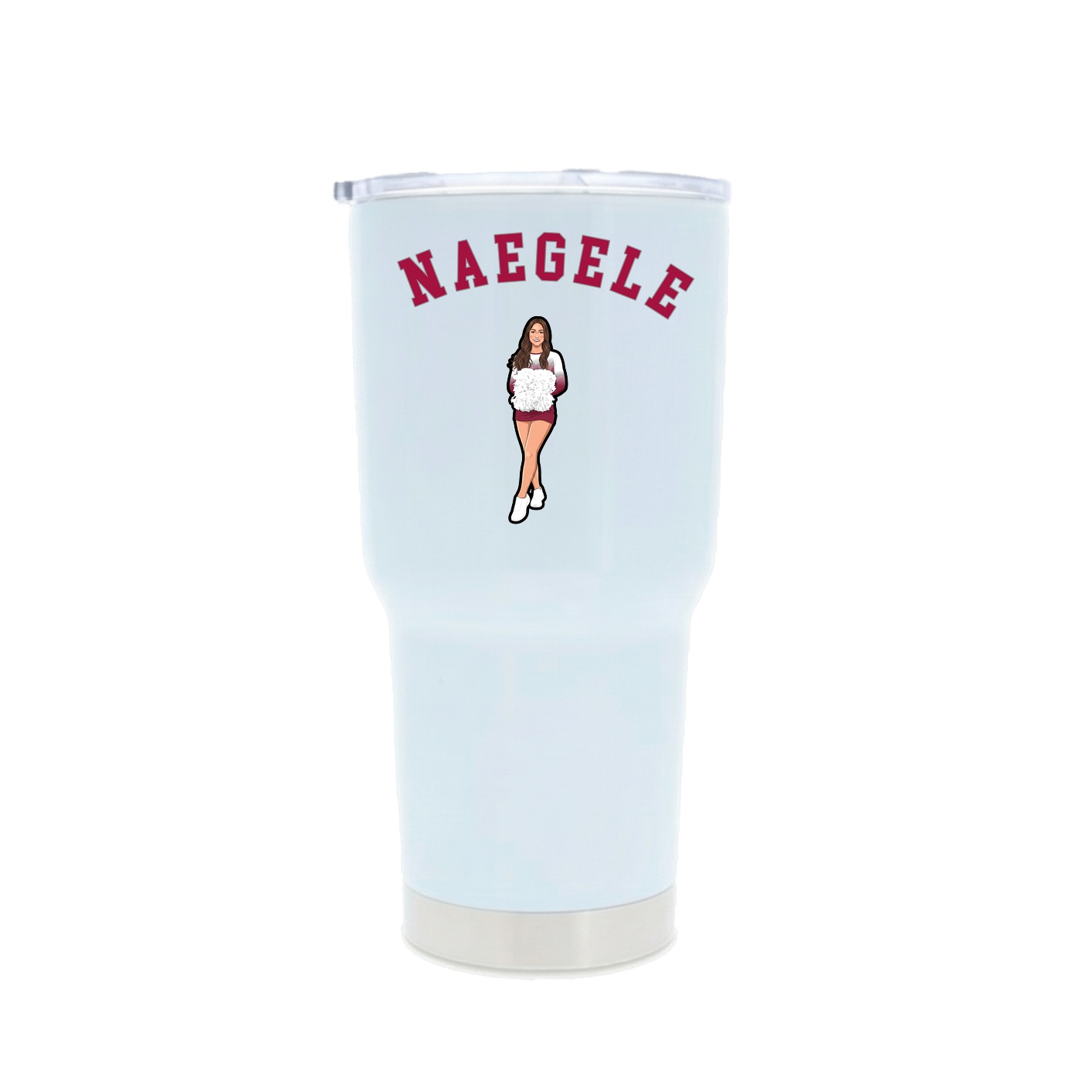 30oz Stainless Steel Tumbler — Shirsey Arch in White