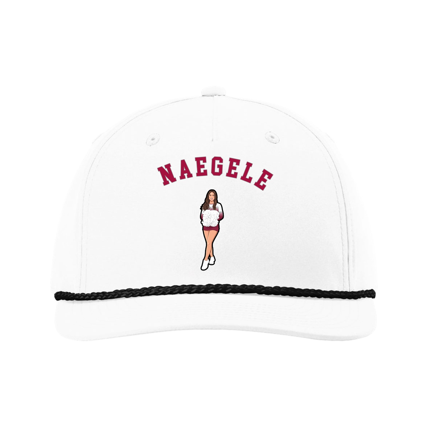 Five-Panel Classic Rope Cap — Shirsey Arch in White