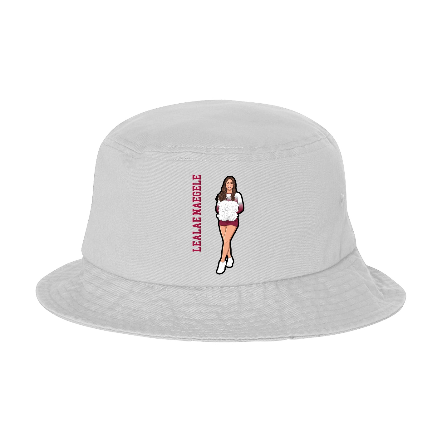 Bucket Cap — Name Vertical in White