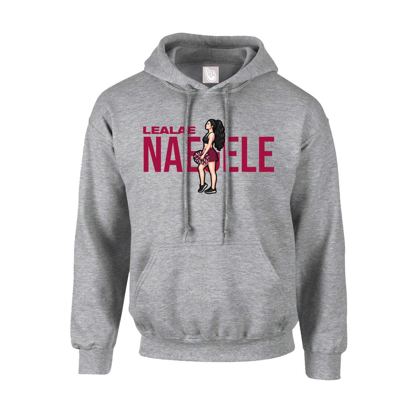 Youth Hoodie — Player Name in Grey