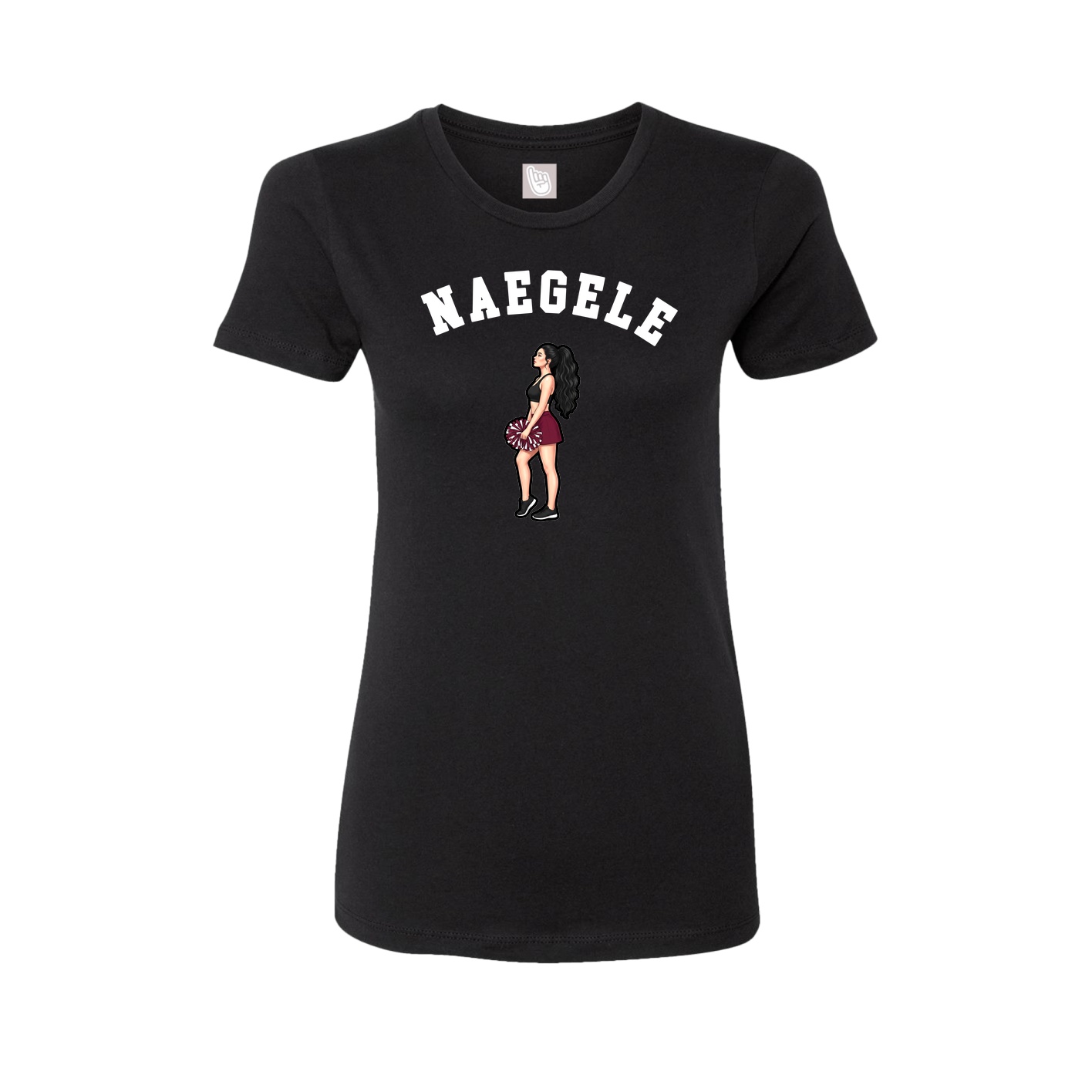 Fitted Women's Tee — Shirsey Arch in Black