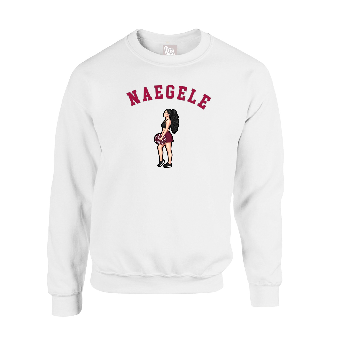 Fleece Crew — Shirsey Arch in White