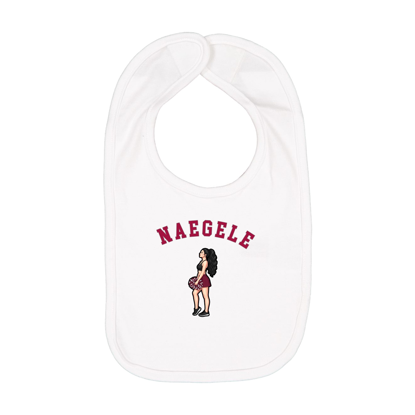 Infant Bib — Shirsey Arch in White