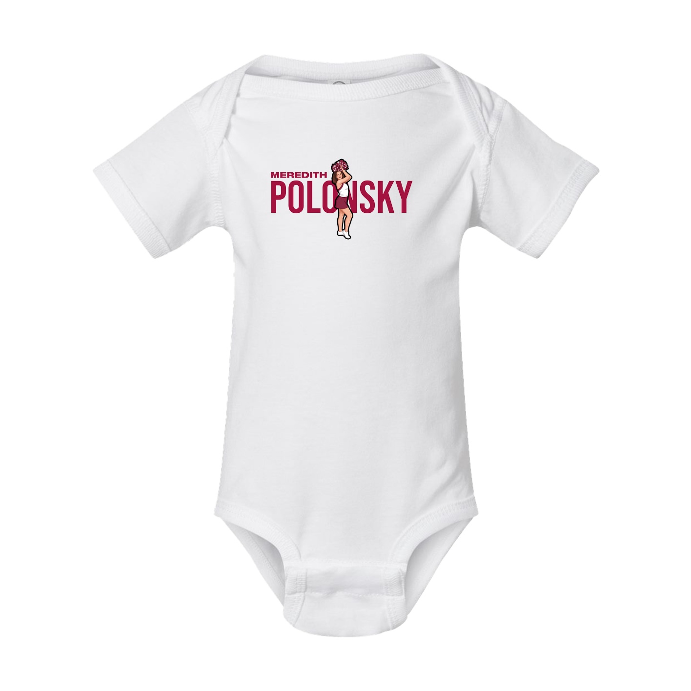 Baby Onesie — Player Name in White
