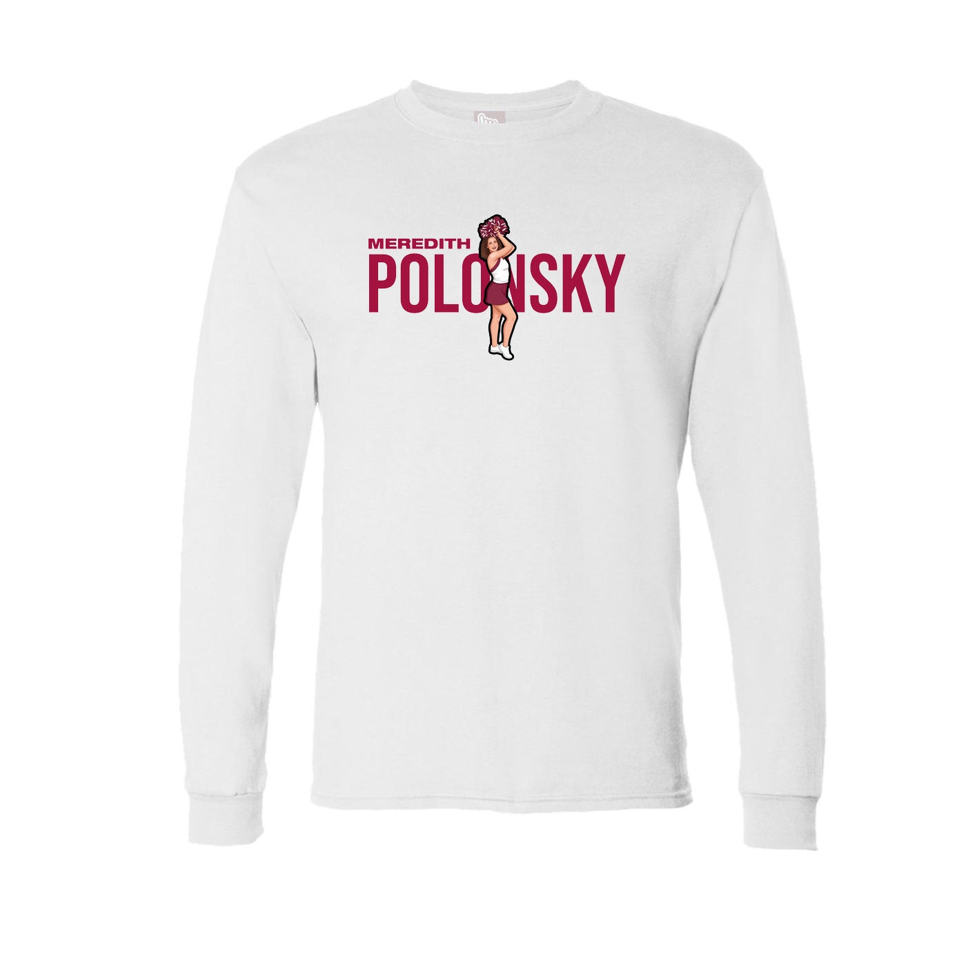 Long Sleeve Tee — Player Name in White