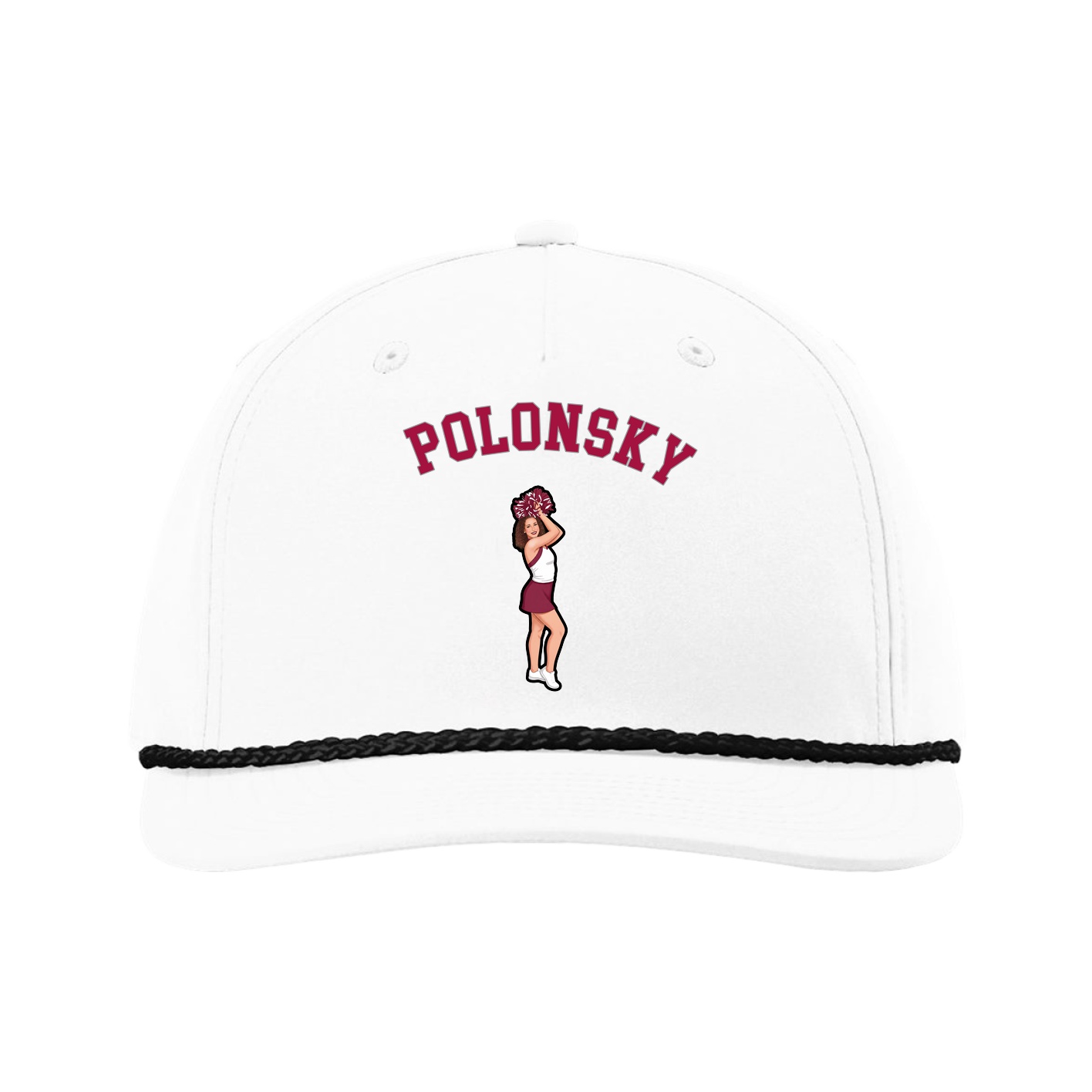 Five-Panel Classic Rope Cap — Shirsey Arch in White