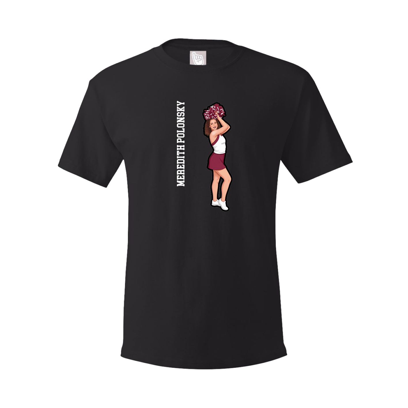Youth Tee — Name Vertical in Black