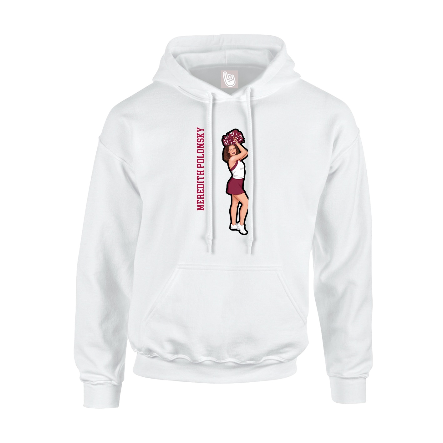 Hoodie — Name Vertical in White