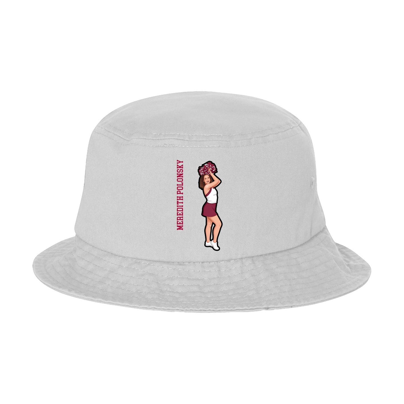 Bucket Cap — Name Vertical in White