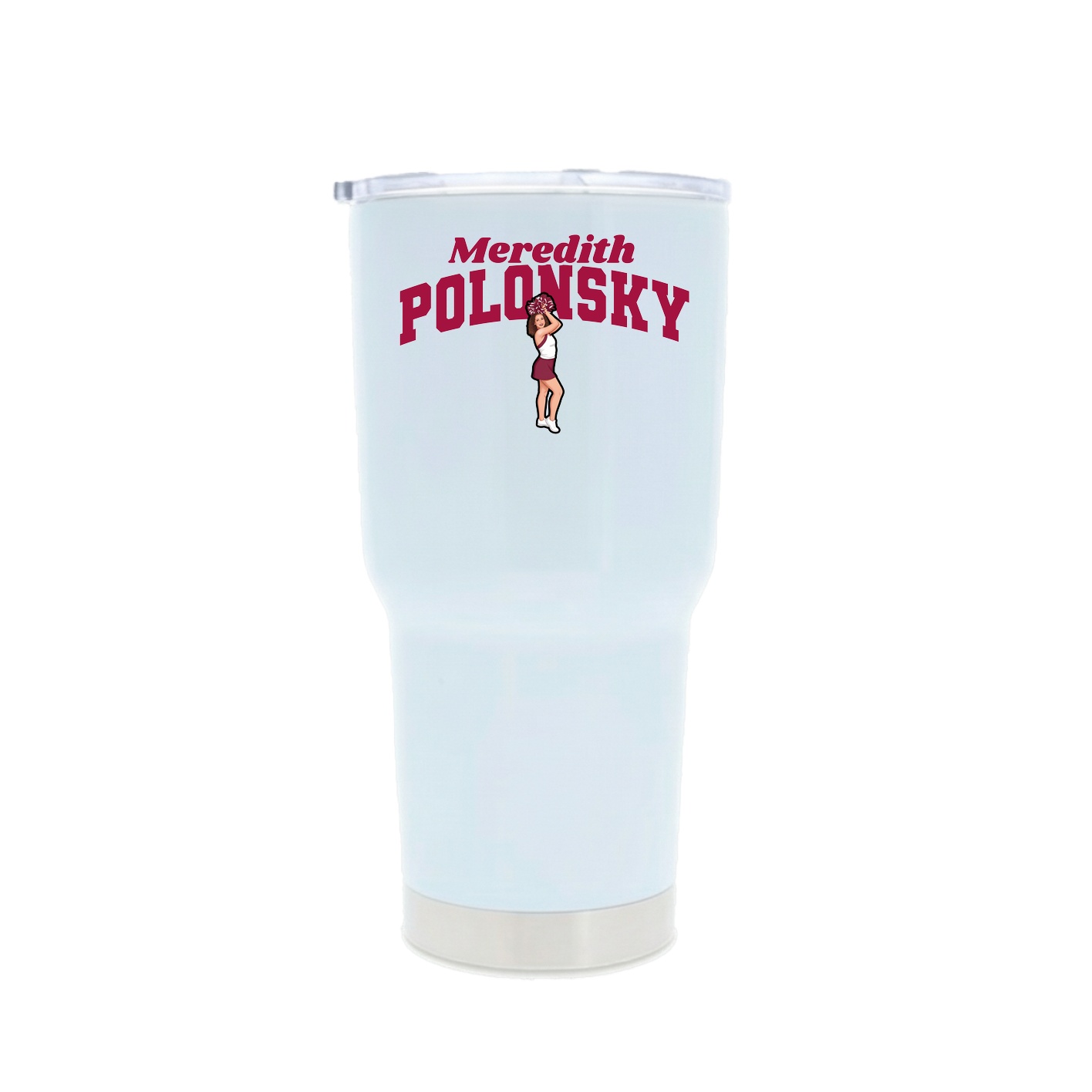 30oz Stainless Steel Tumbler — Signature Arch in White