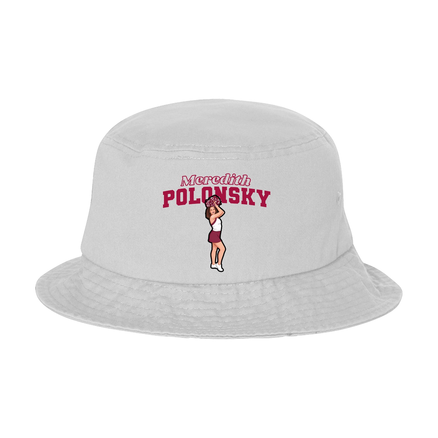 Bucket Cap — Name Arch in White
