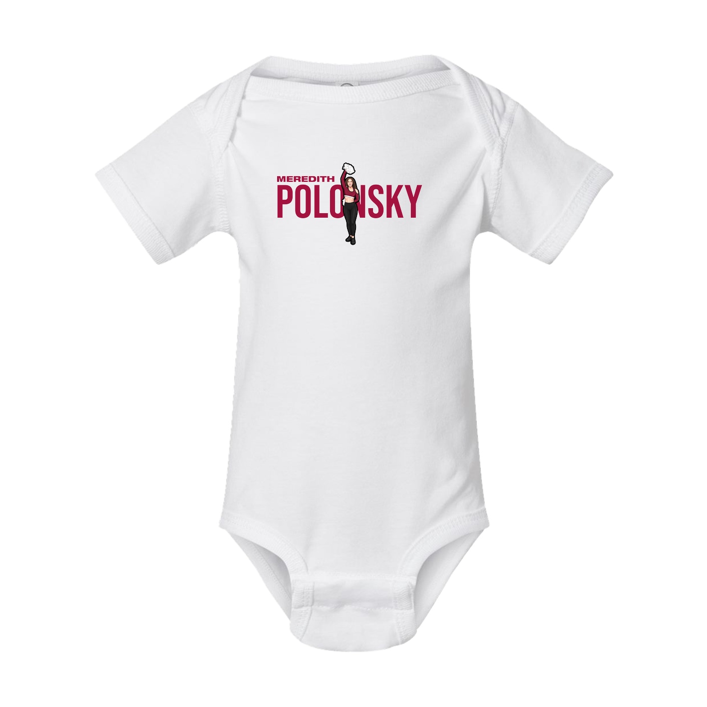 Baby Onesie — Player Name in White