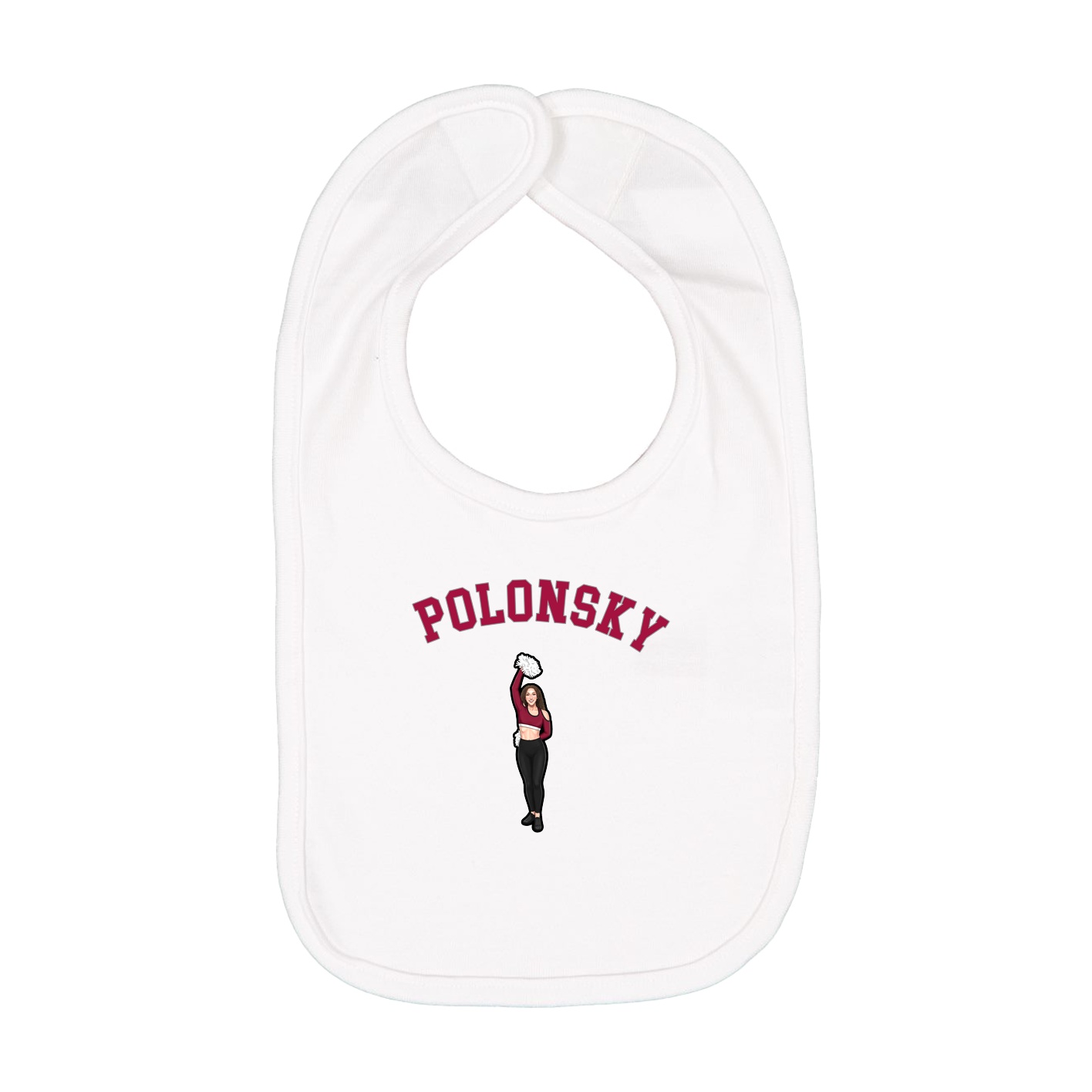 Infant Bib — Shirsey Arch in White