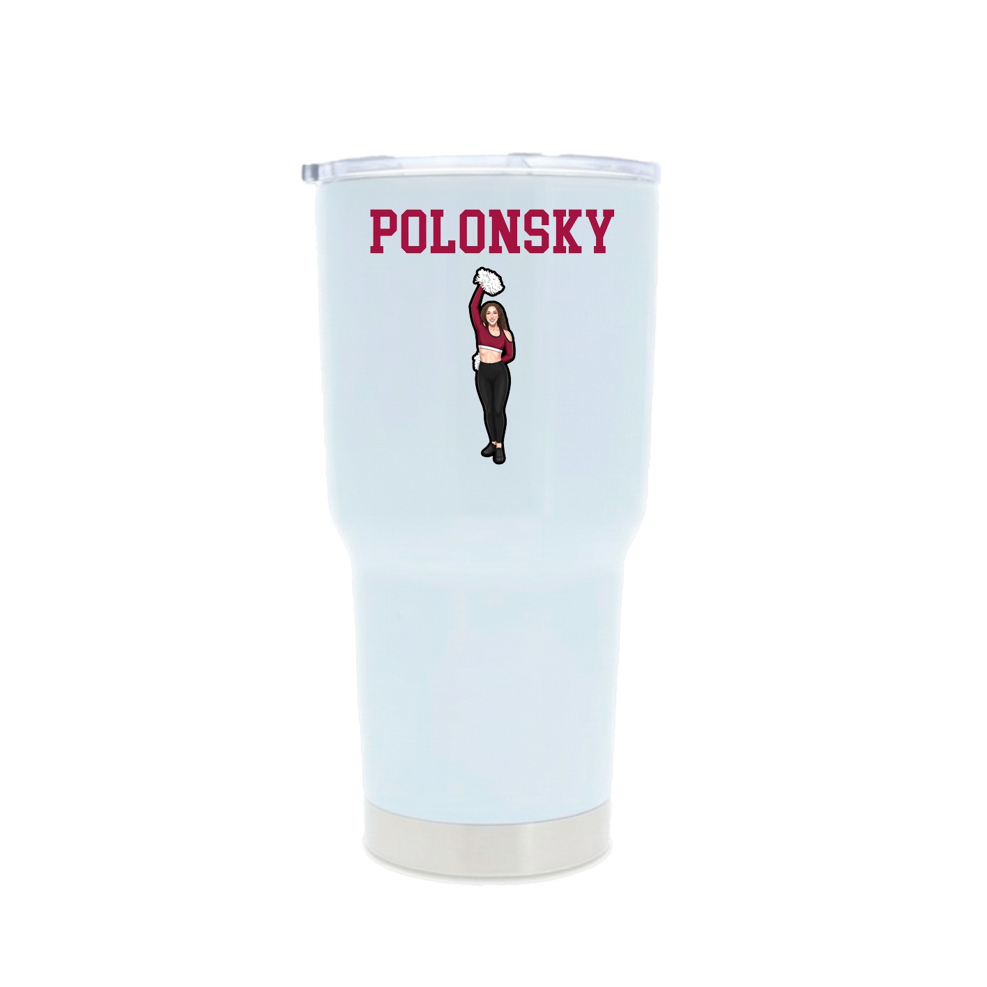 30oz Stainless Steel Tumbler — Shirsey in White
