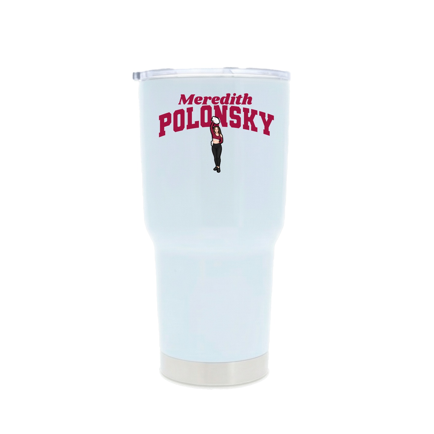 30oz Stainless Steel Tumbler — Signature Arch in White