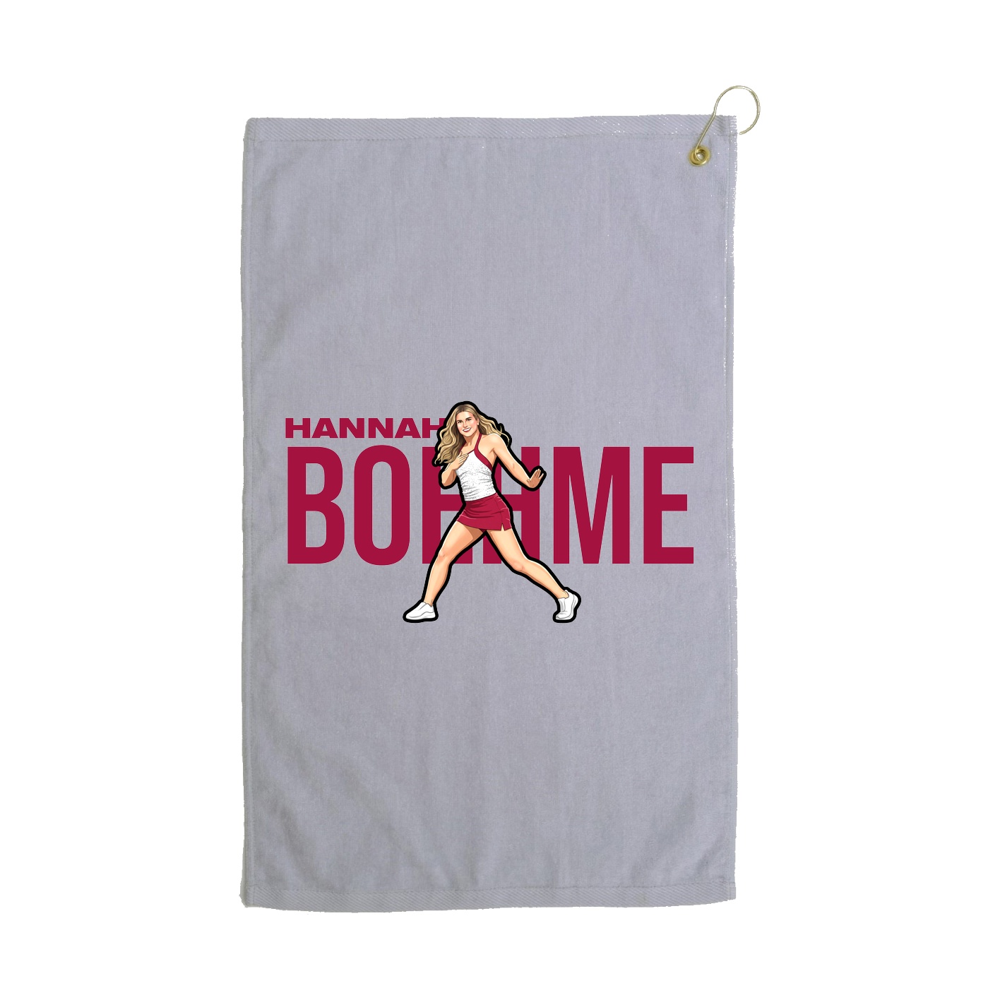 Golf Towel — Player Name in Grey