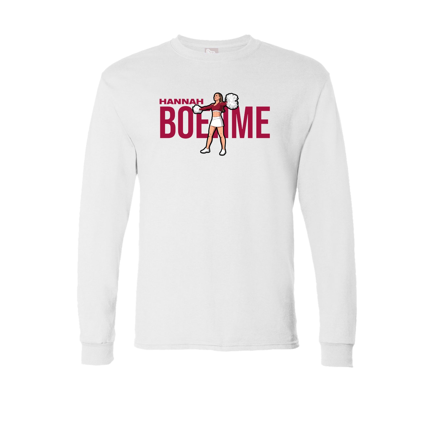 Long Sleeve Tee — Player Name in White