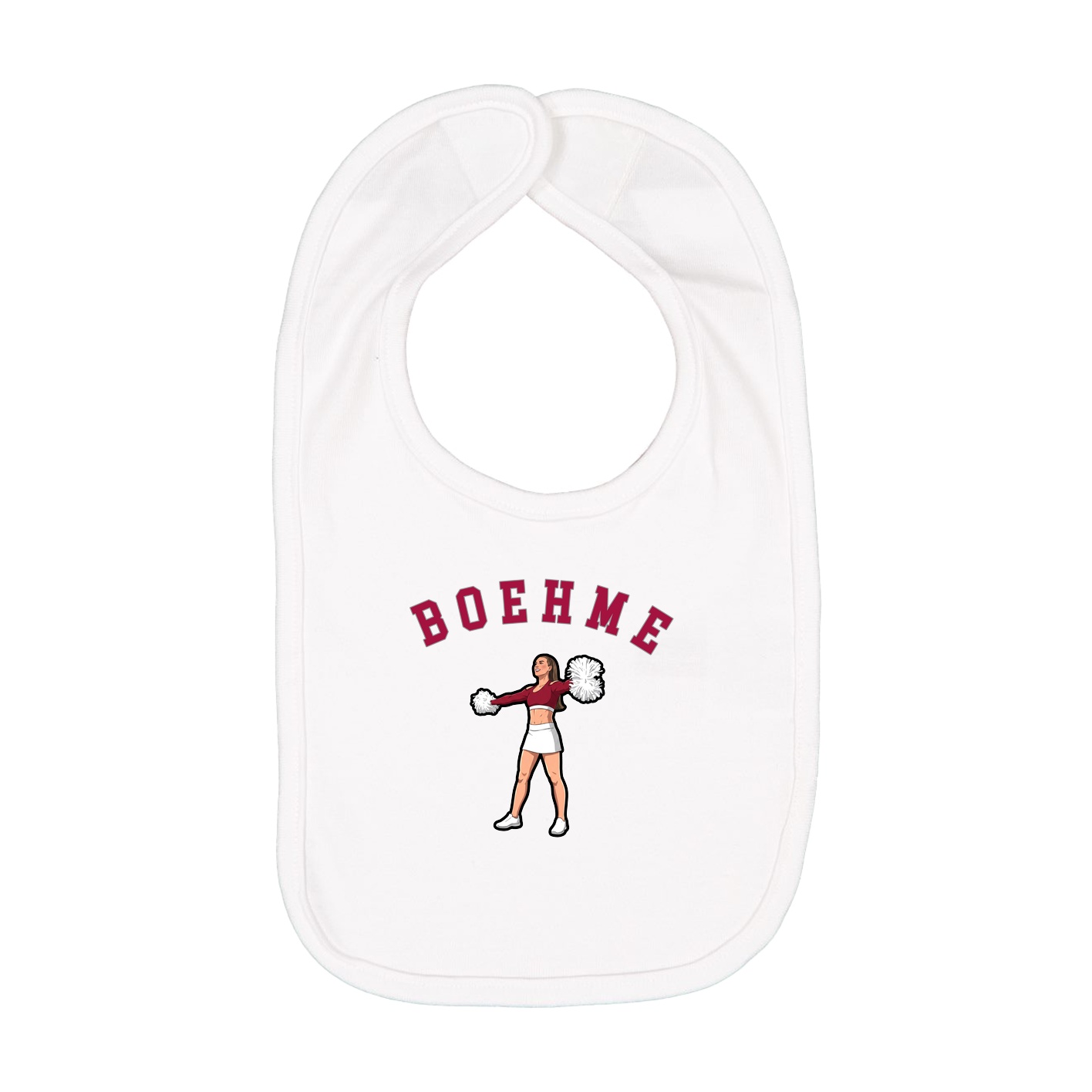Infant Bib — Shirsey Arch in White