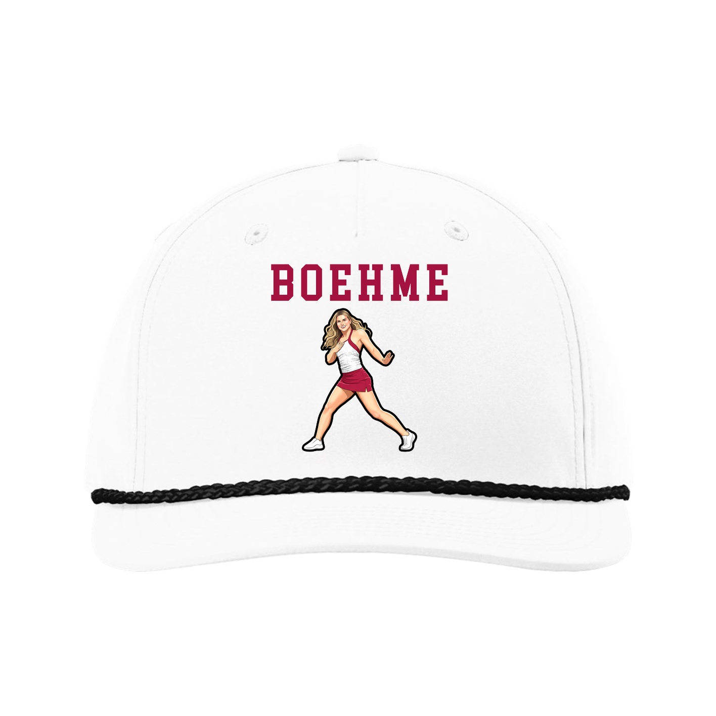 Five-Panel Classic Rope Cap — Shirsey in White