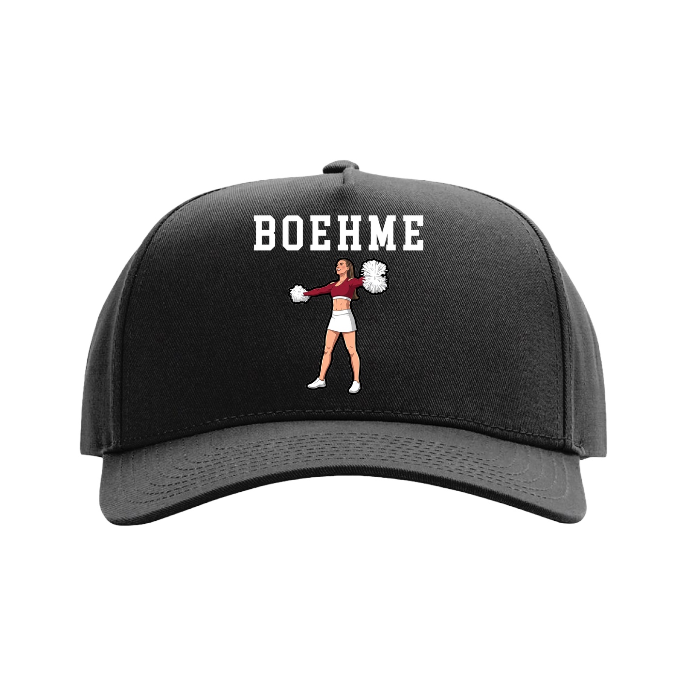 Full Fabric Five-Panel Champ Cap — Shirsey in Black