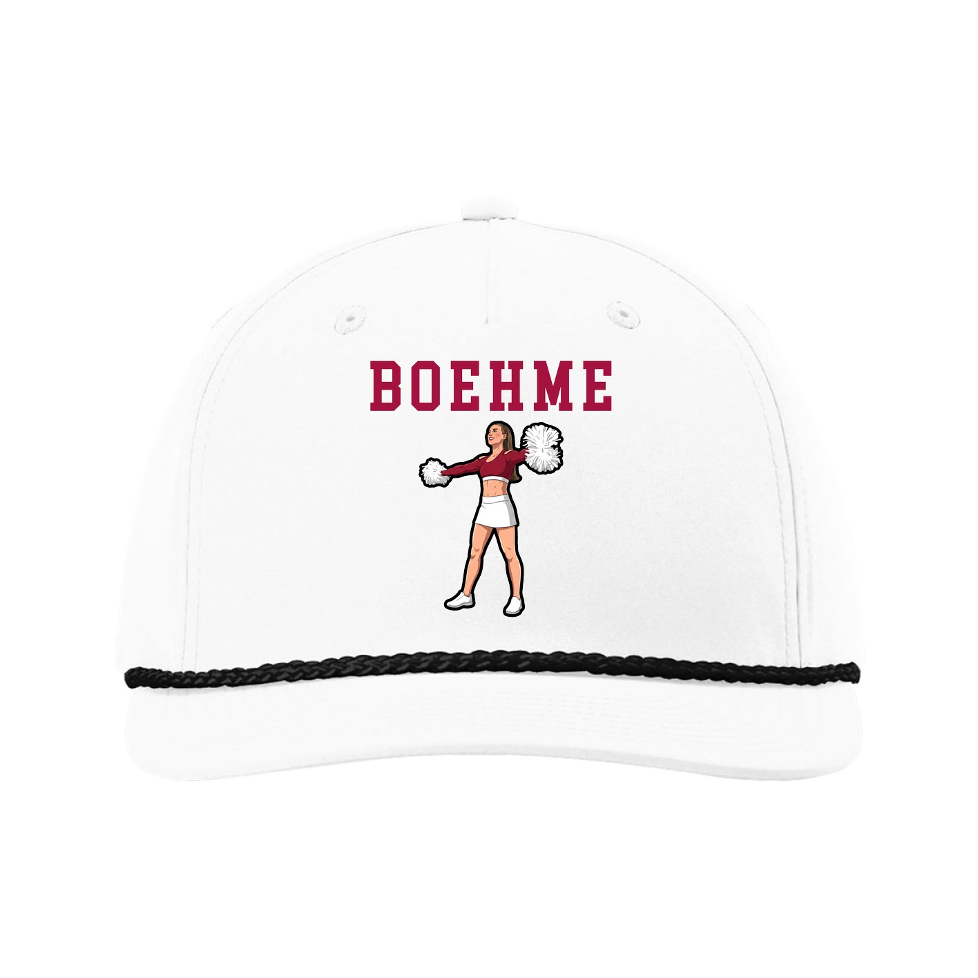 Five-Panel Classic Rope Cap — Shirsey in White