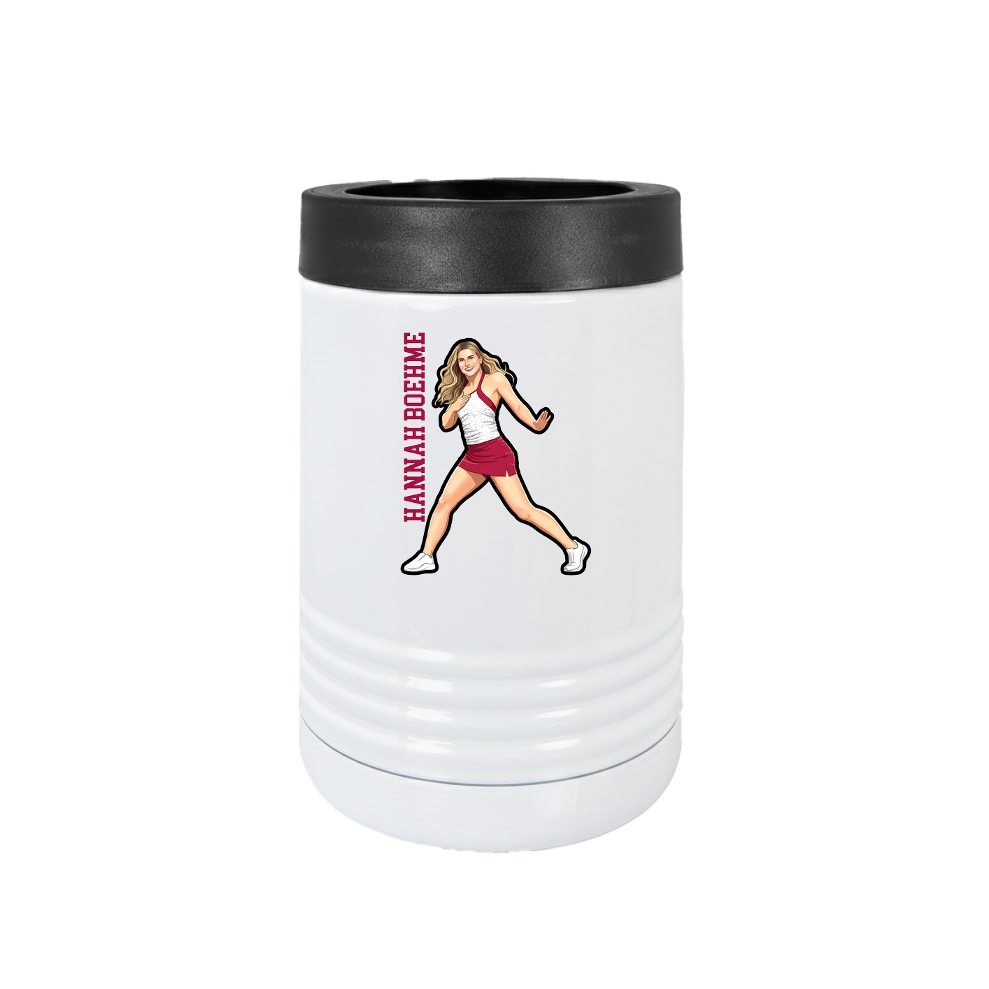 Beverage Holder — Name Vertical in White
