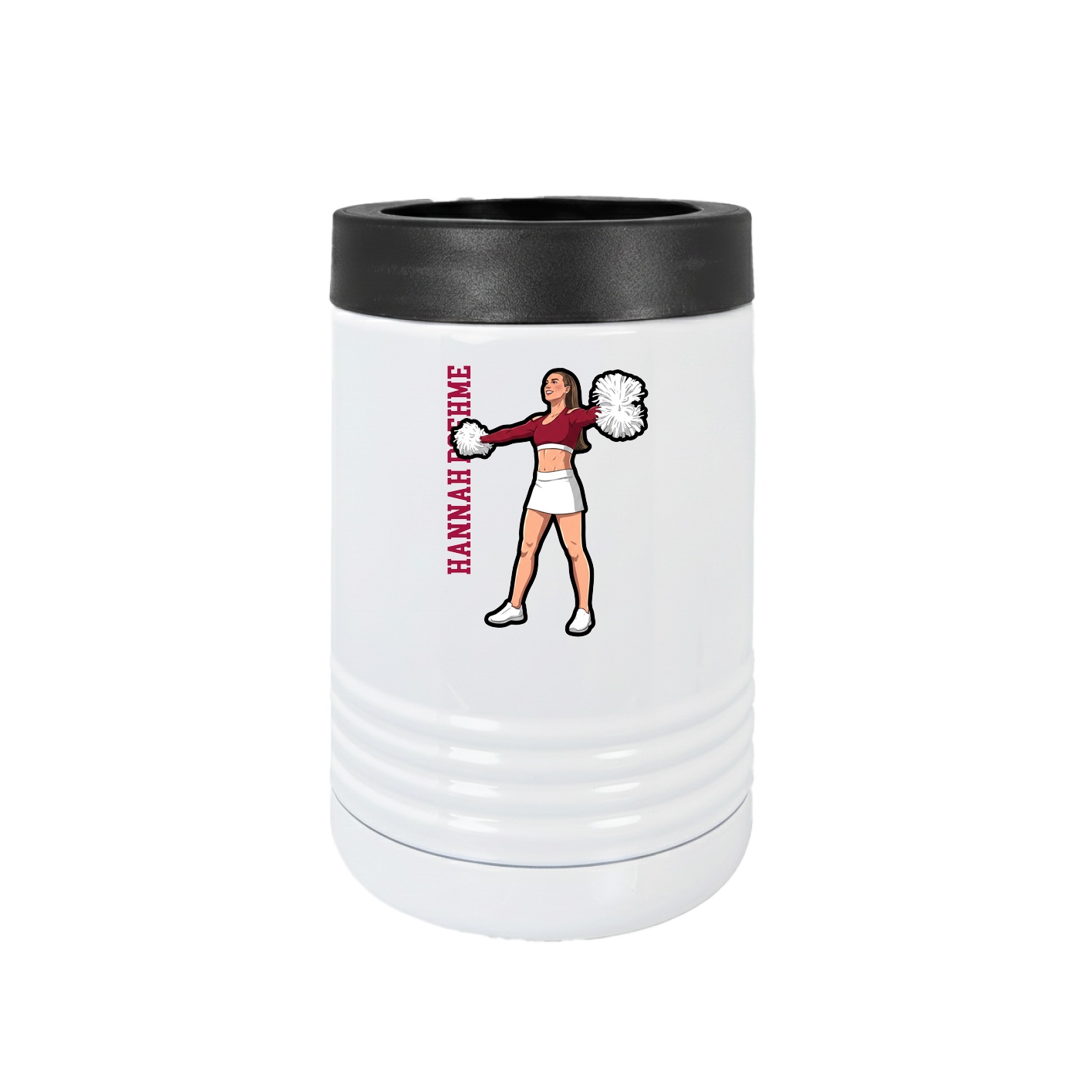 Beverage Holder — Name Vertical in White