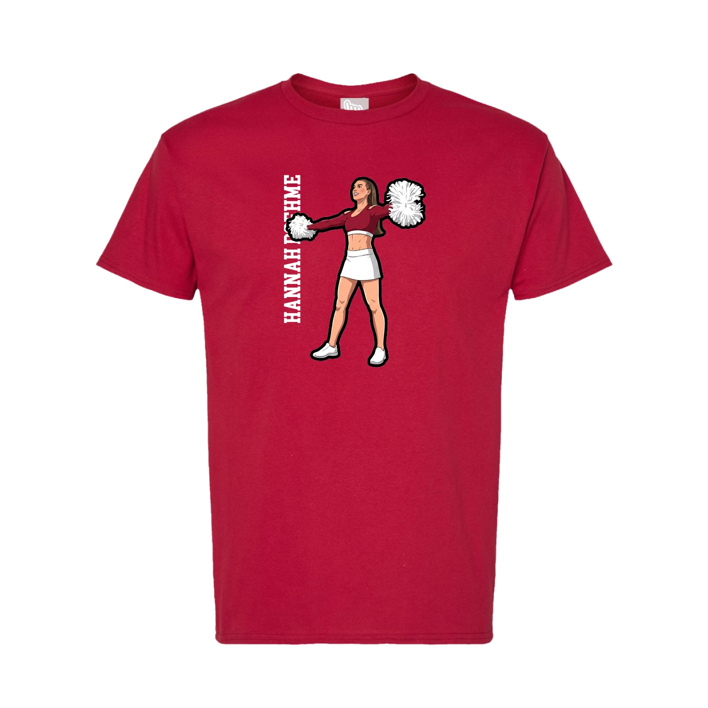Tee — Name Vertical in Crimson