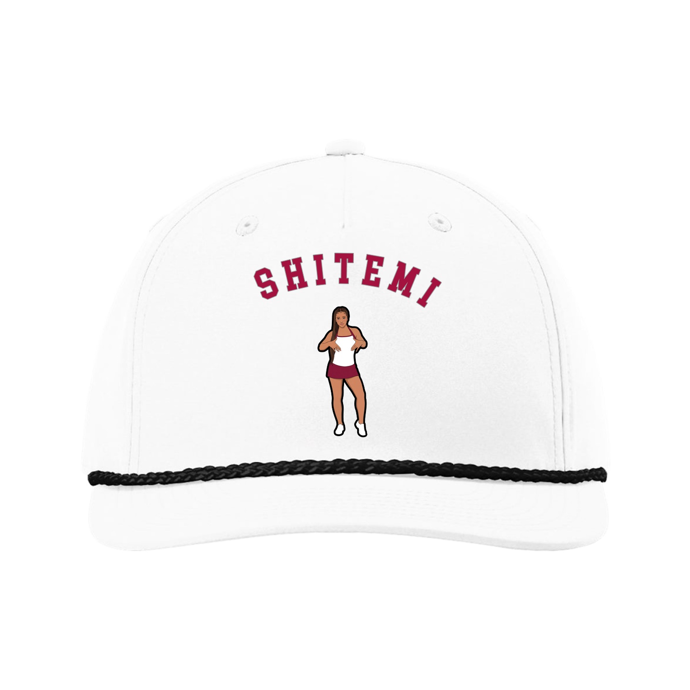 Five-Panel Classic Rope Cap — Shirsey Arch in White
