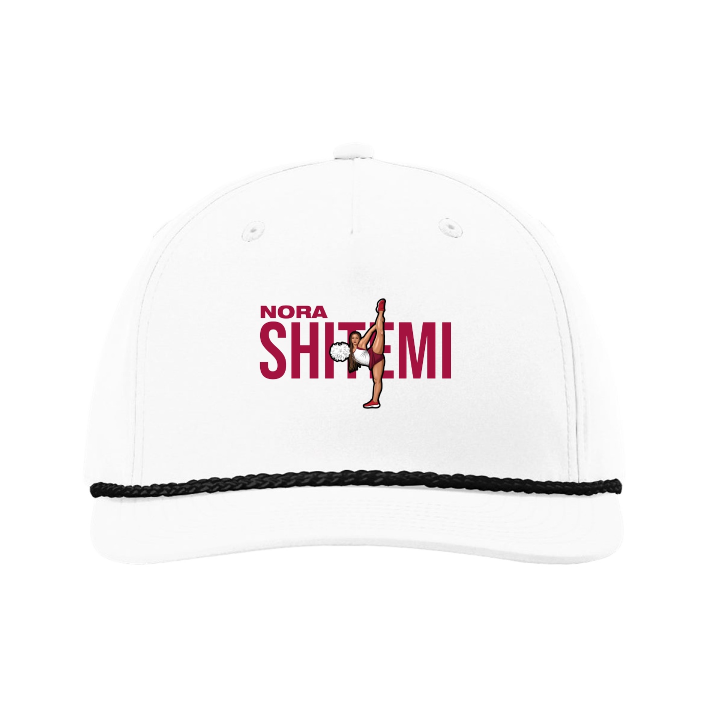 Five-Panel Classic Rope Cap — Player Name in White
