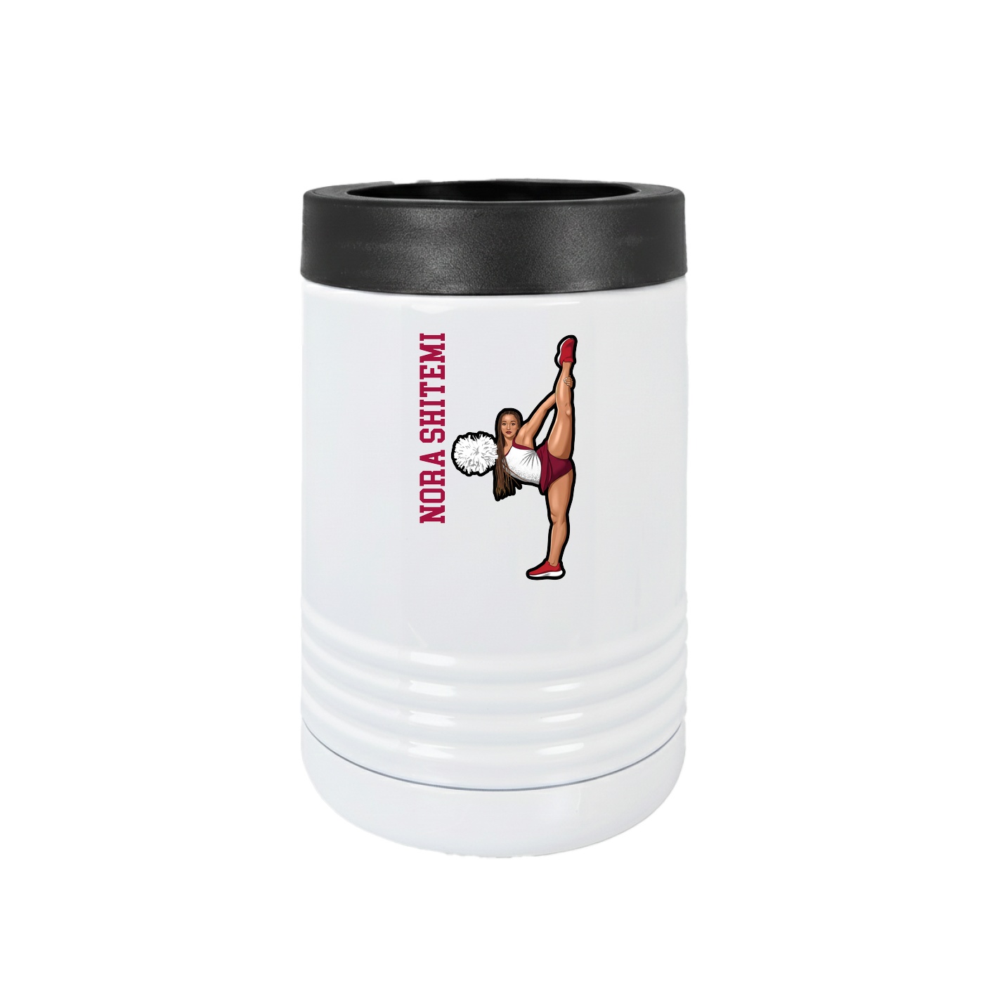 Beverage Holder — Name Vertical in White