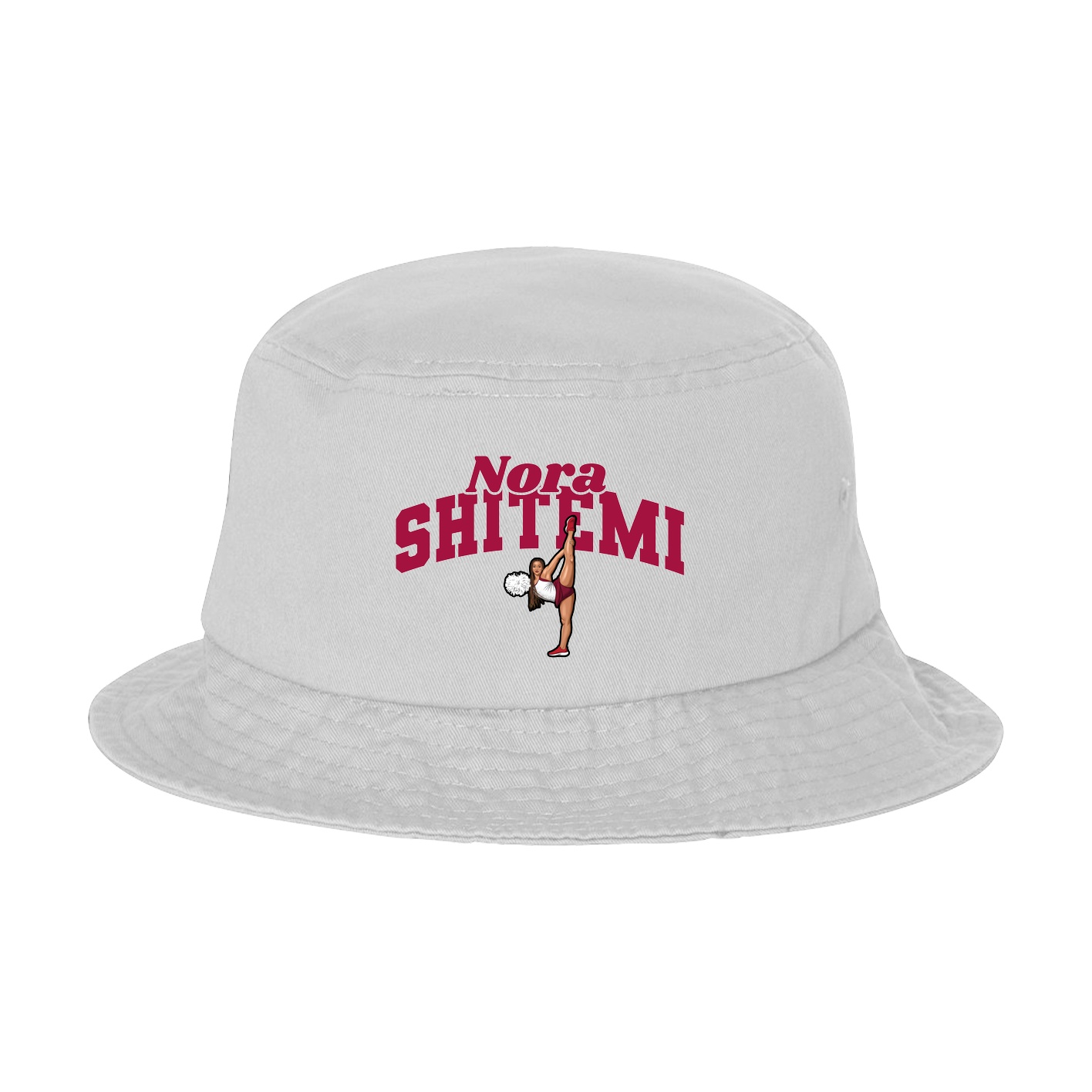 Bucket Cap — Signature Arch in White