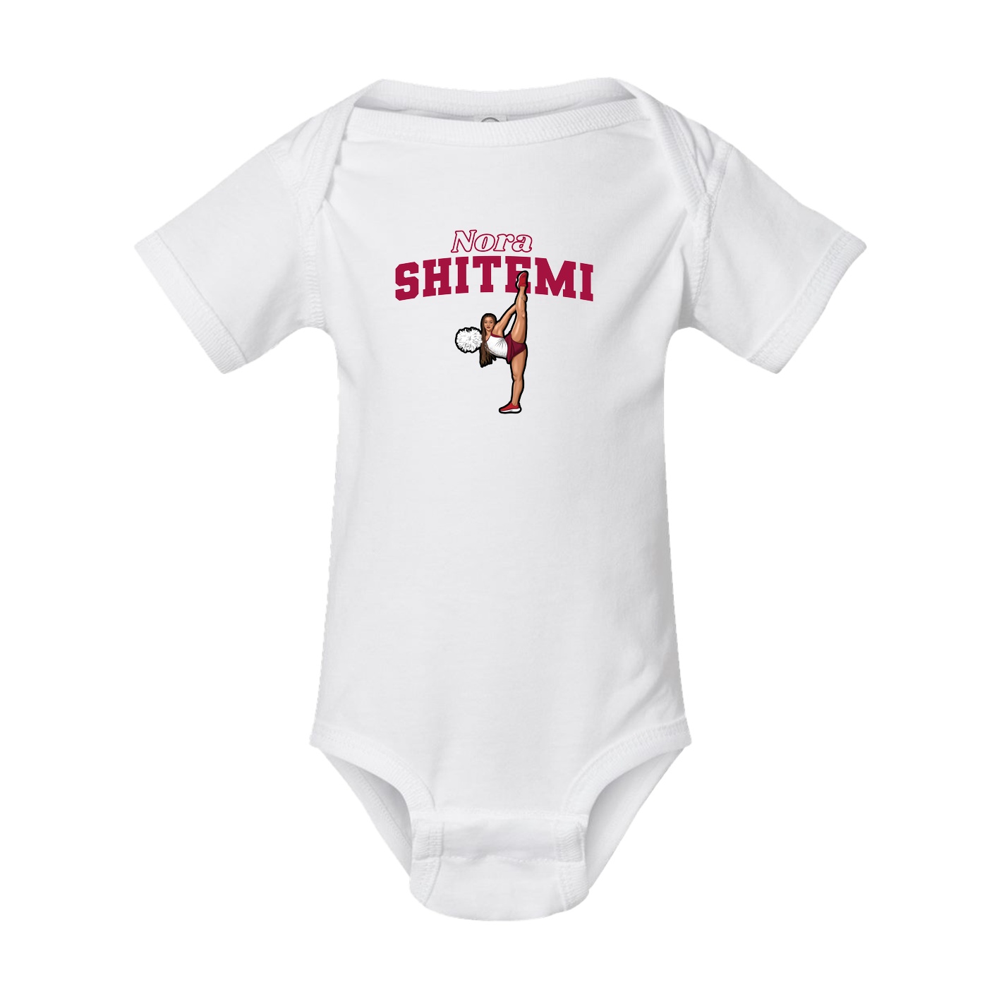 Baby Onesie — Name Arch in White