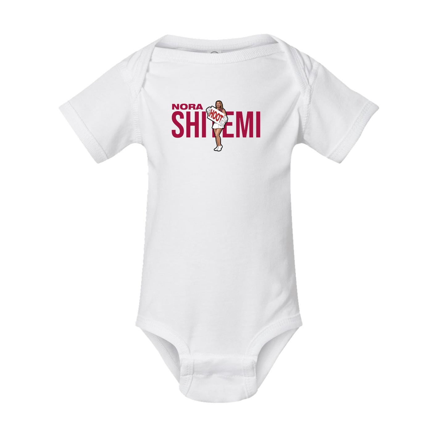 Baby Onesie — Player Name in White