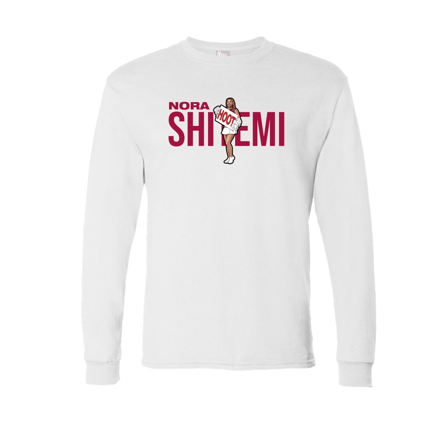 Long Sleeve Tee — Player Name in White