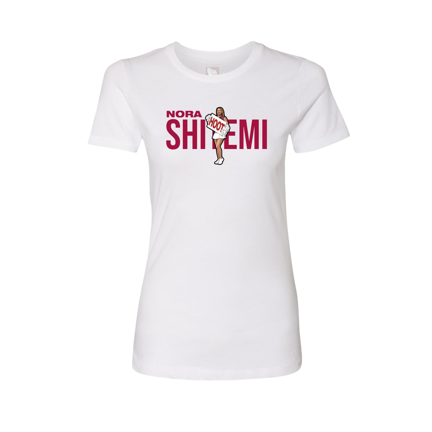 Fitted Women's Tee — Player Name in White