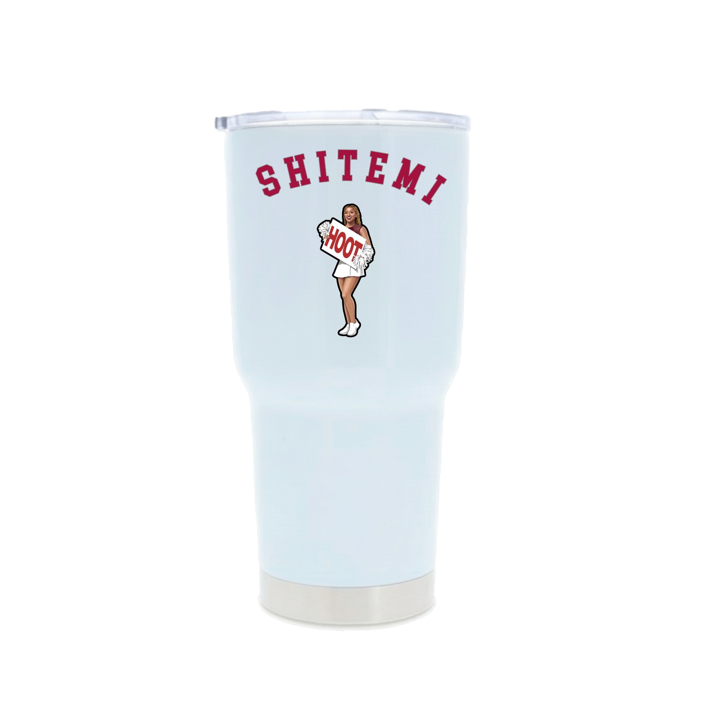 30oz Stainless Steel Tumbler — Shirsey Arch in White