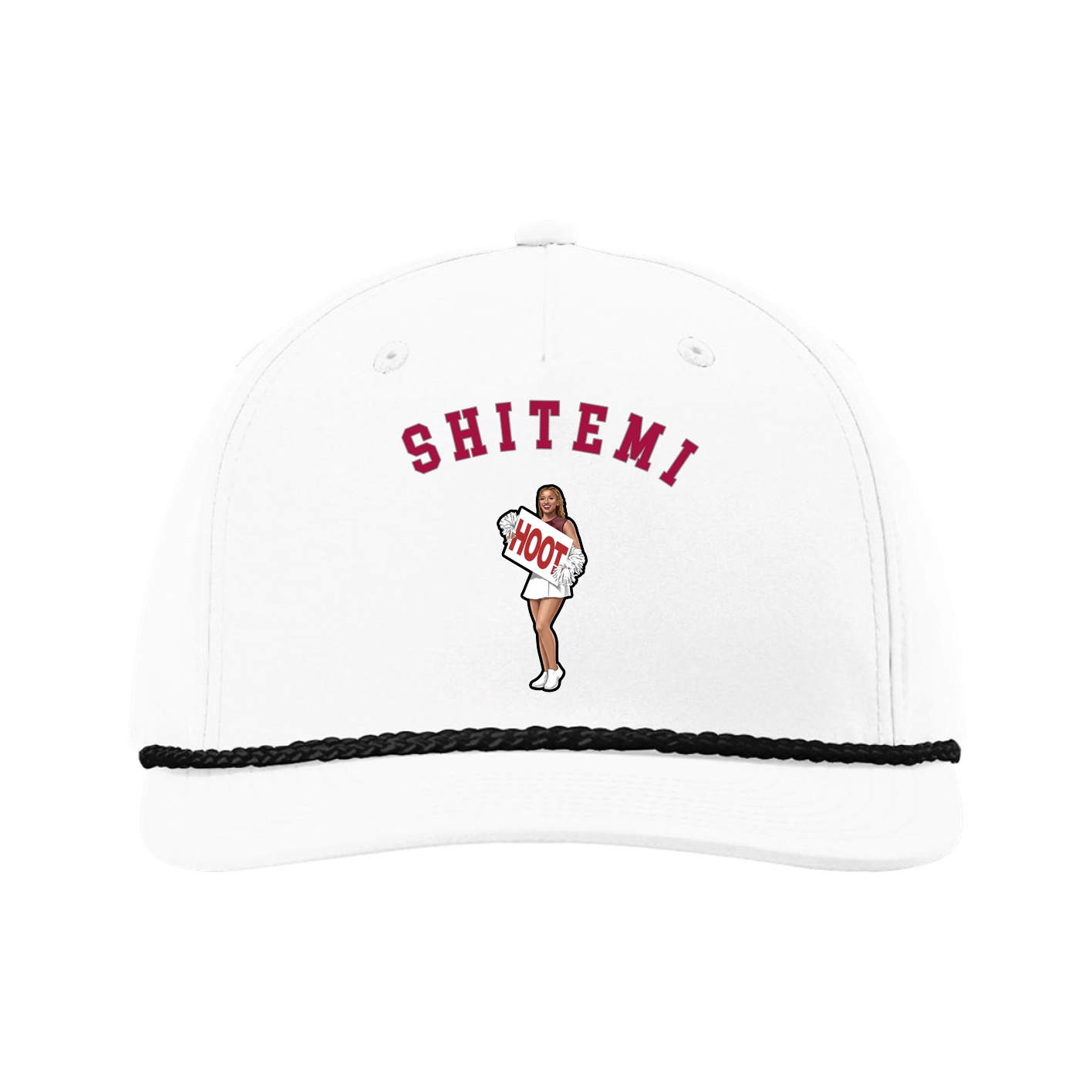 Five-Panel Classic Rope Cap — Shirsey Arch in White