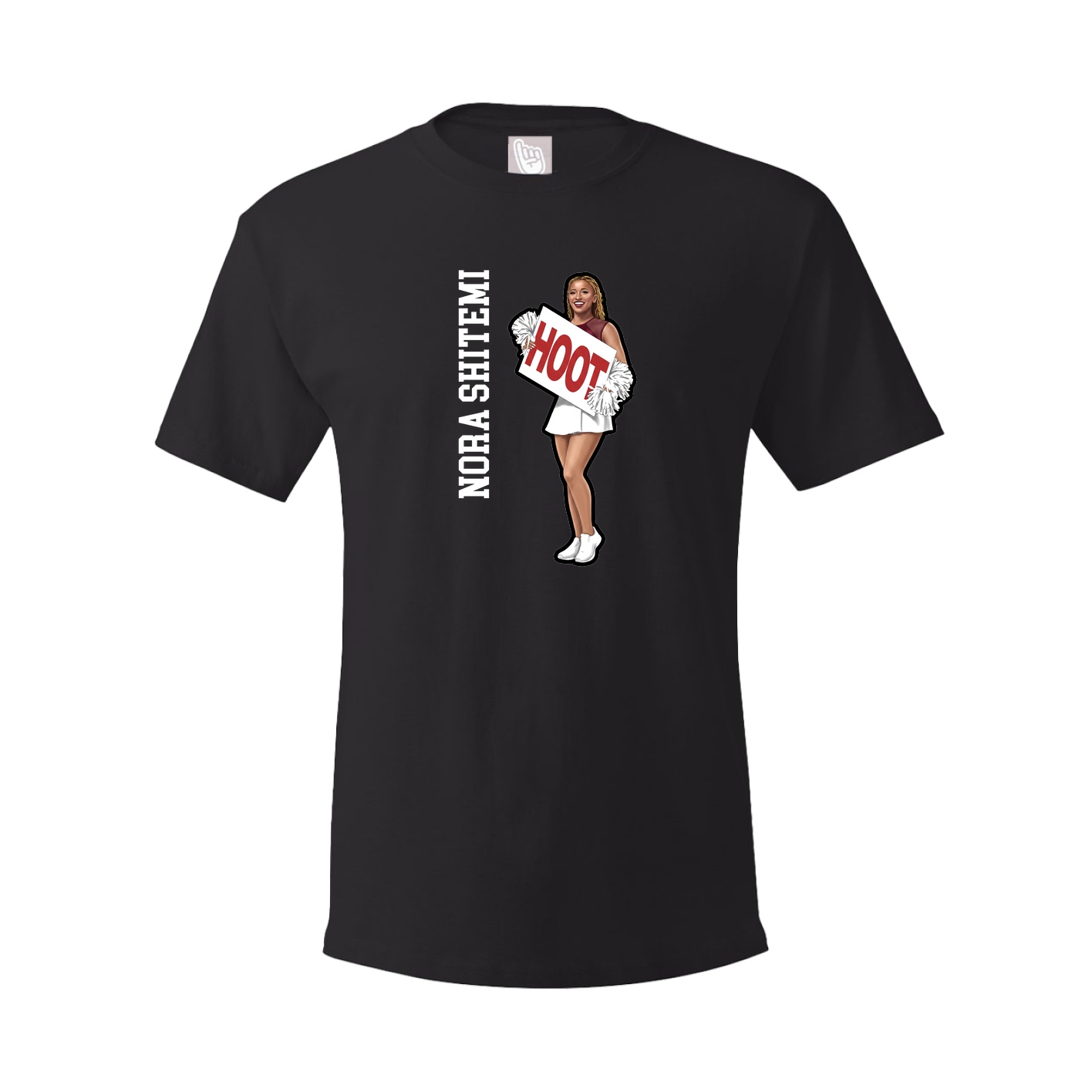 Tee — Name Vertical in Black