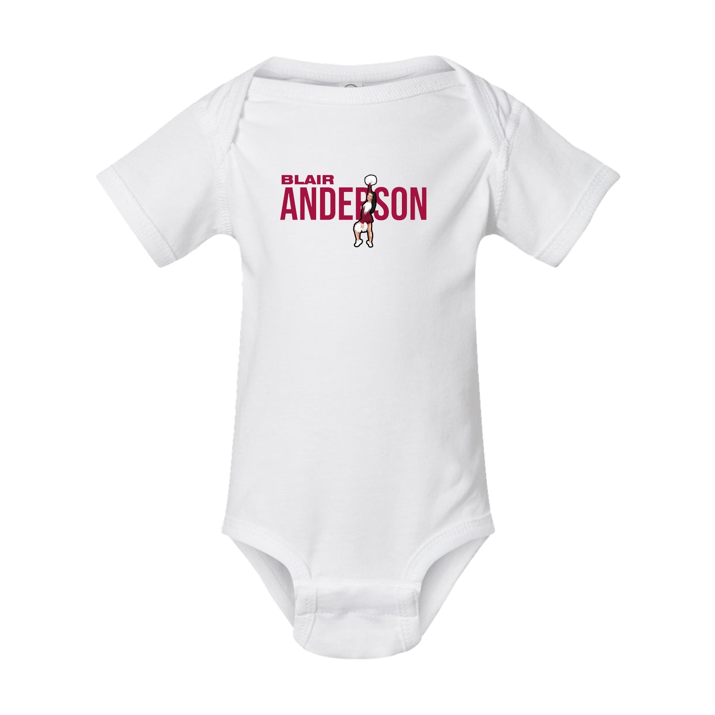 Baby Onesie — Player Name in White