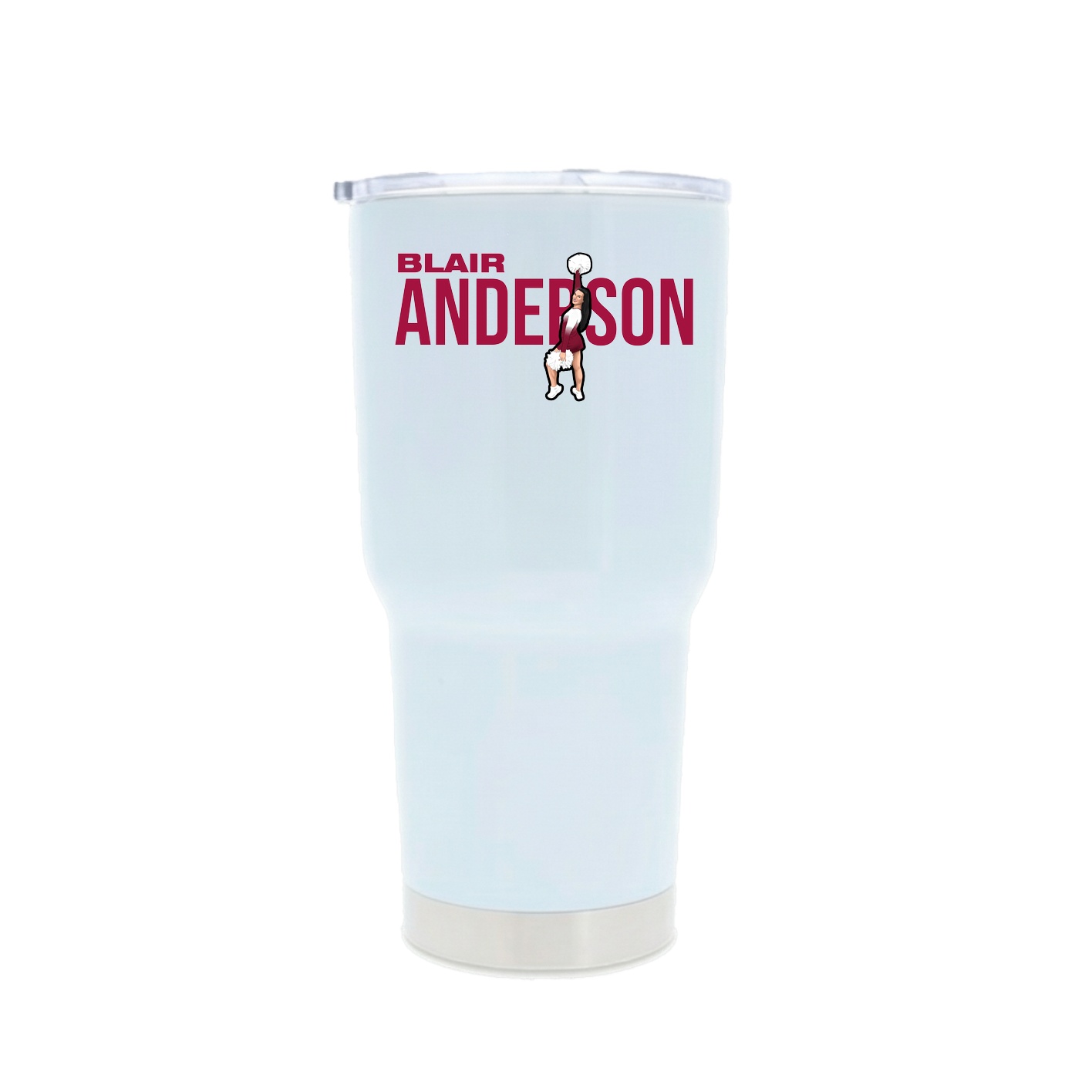 30oz Stainless Steel Tumbler — Player Name in White