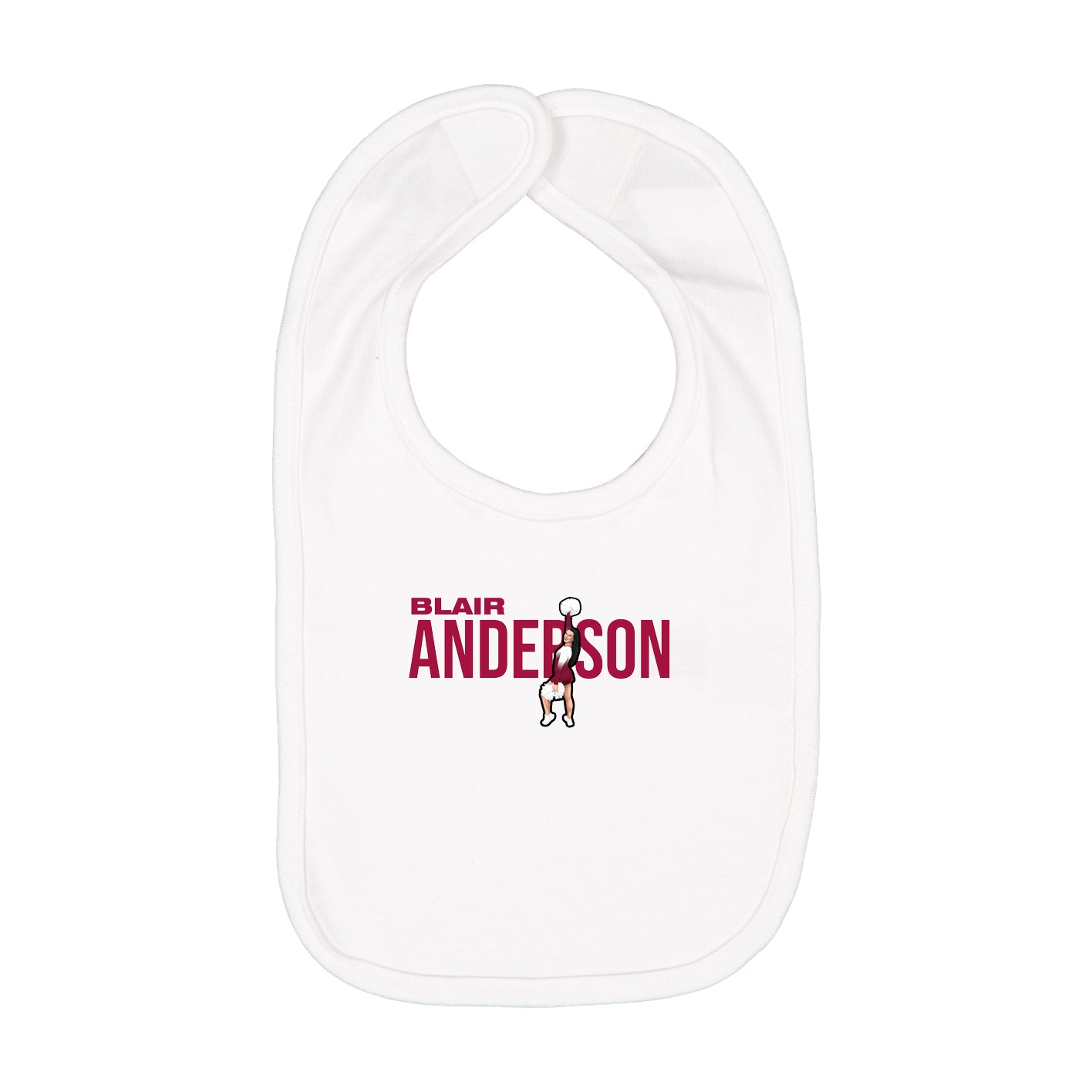 Infant Bib — Player Name in White